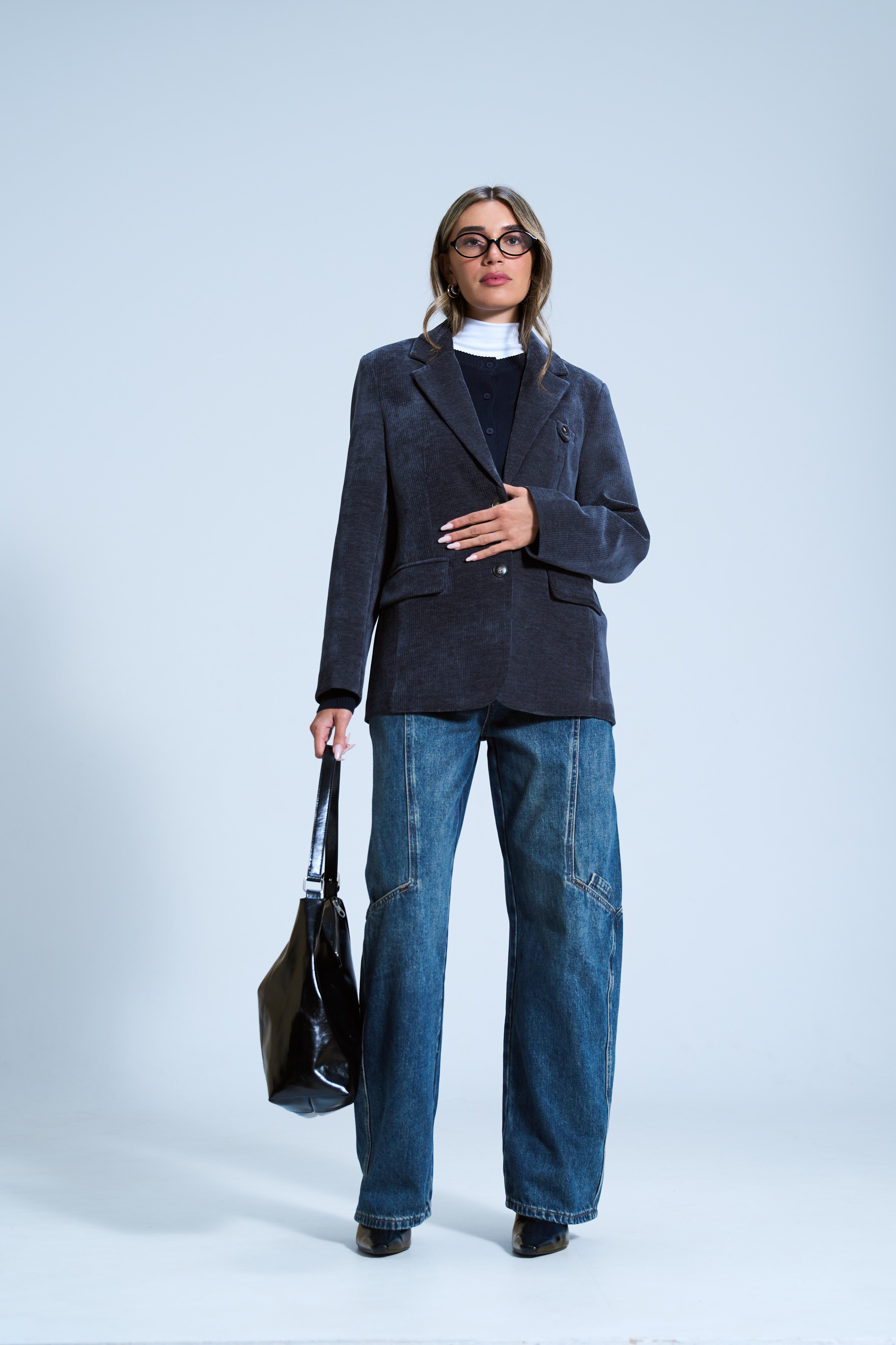 ג׳קט קורן קורדרוי אפור