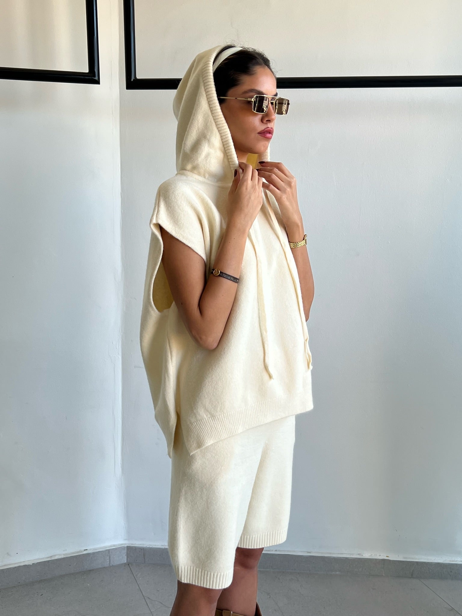 חליפת סריג דוריה שמנת