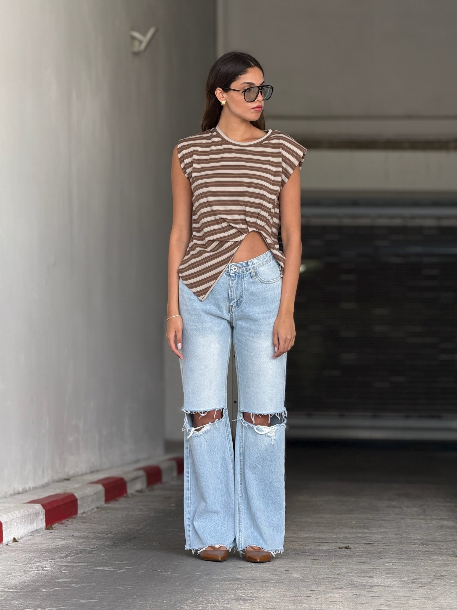 חולצת ריף חום