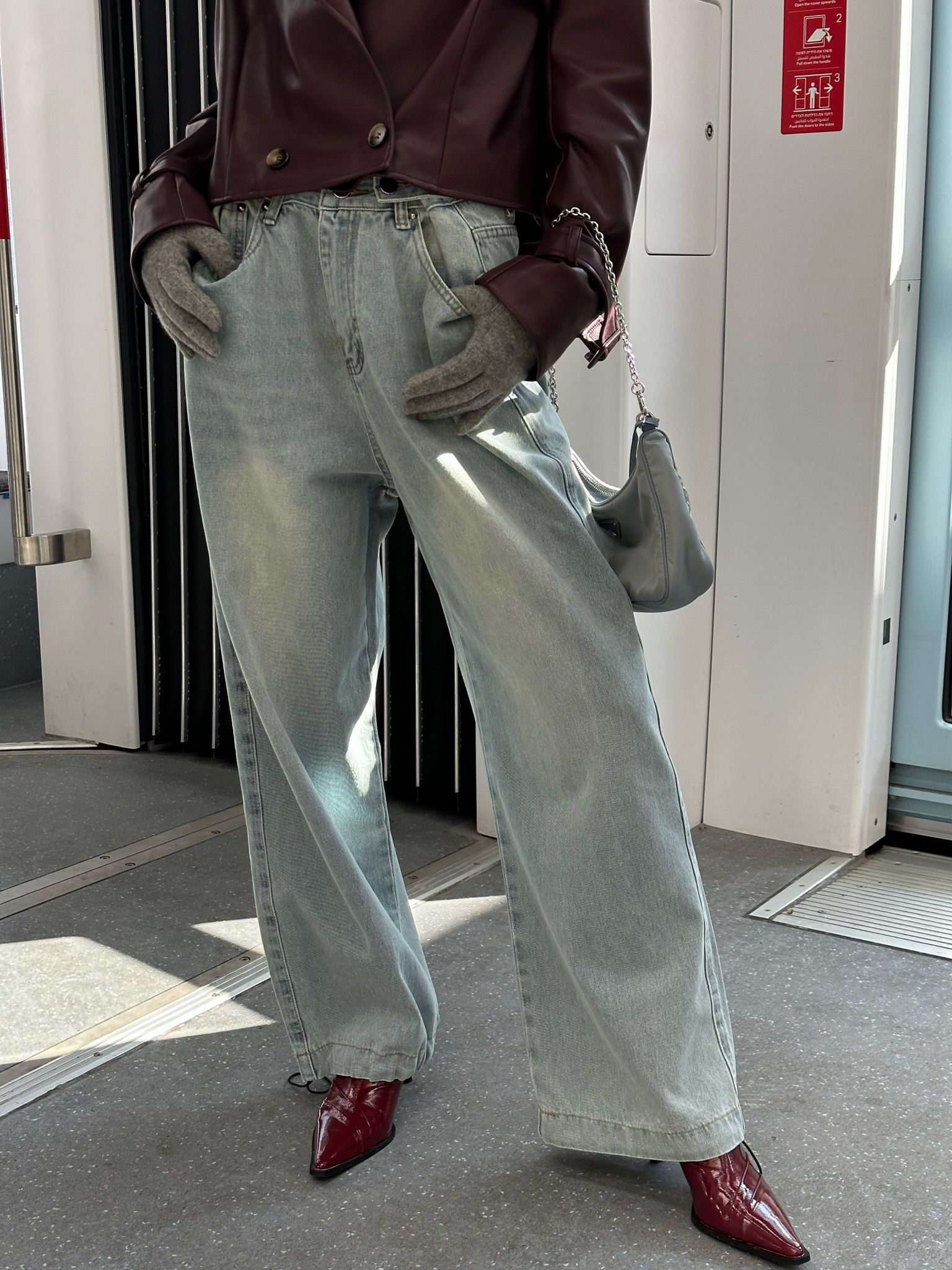 מכנס ג׳ינס ג'וי תכלת