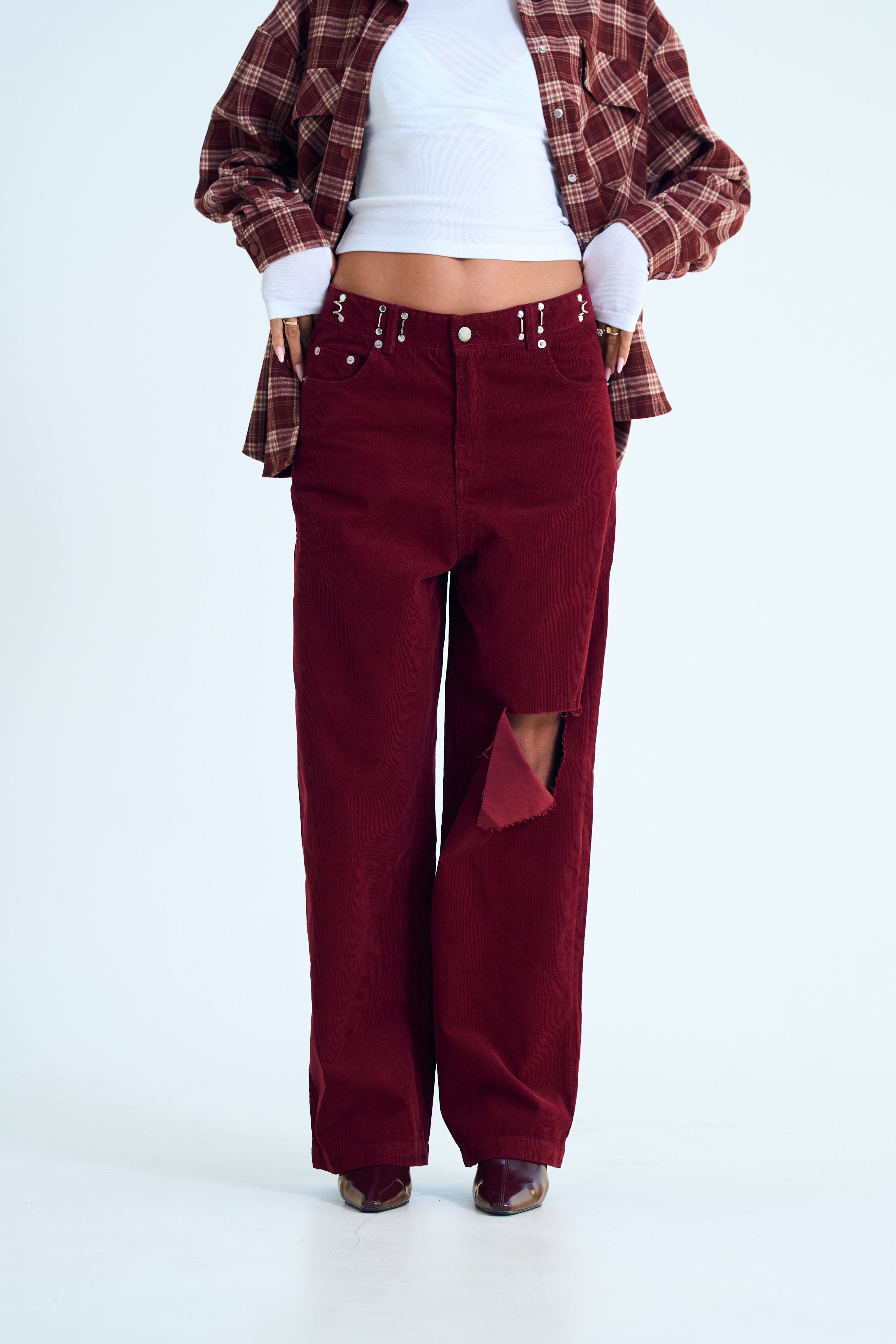 מכנס רז קורדרוי בורדו