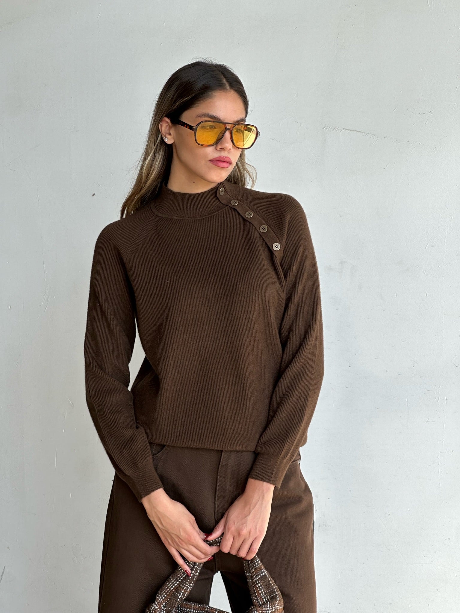 מכנס שביט קורדרוי חום