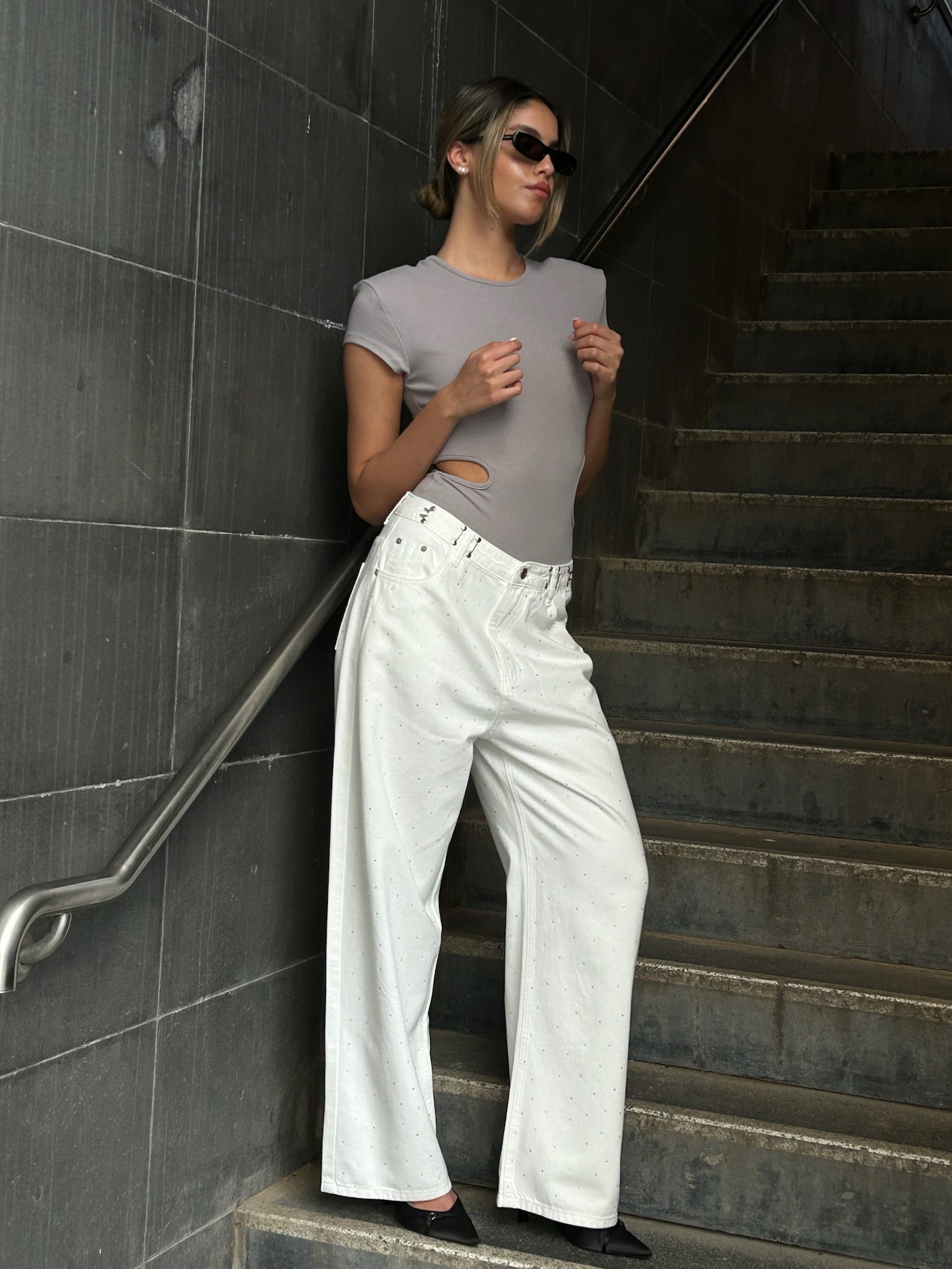 בגד גוף תיאה אפור