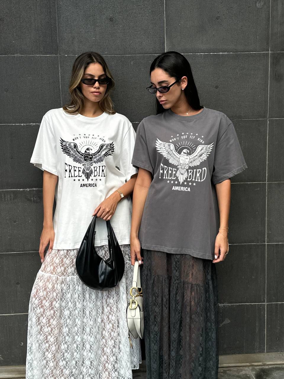 חצאית סאם לבן