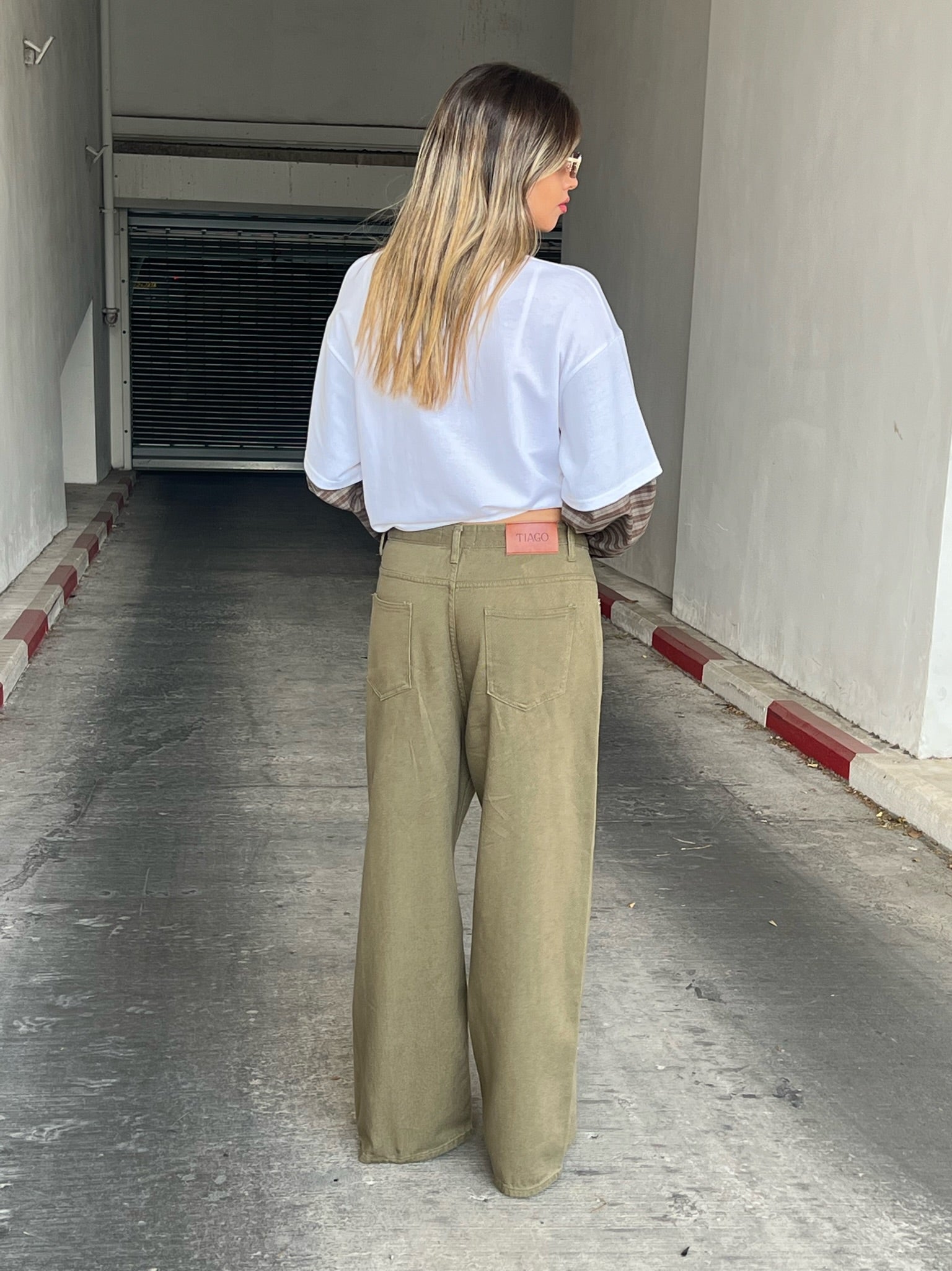 מכנס ג׳ינס לואי זית