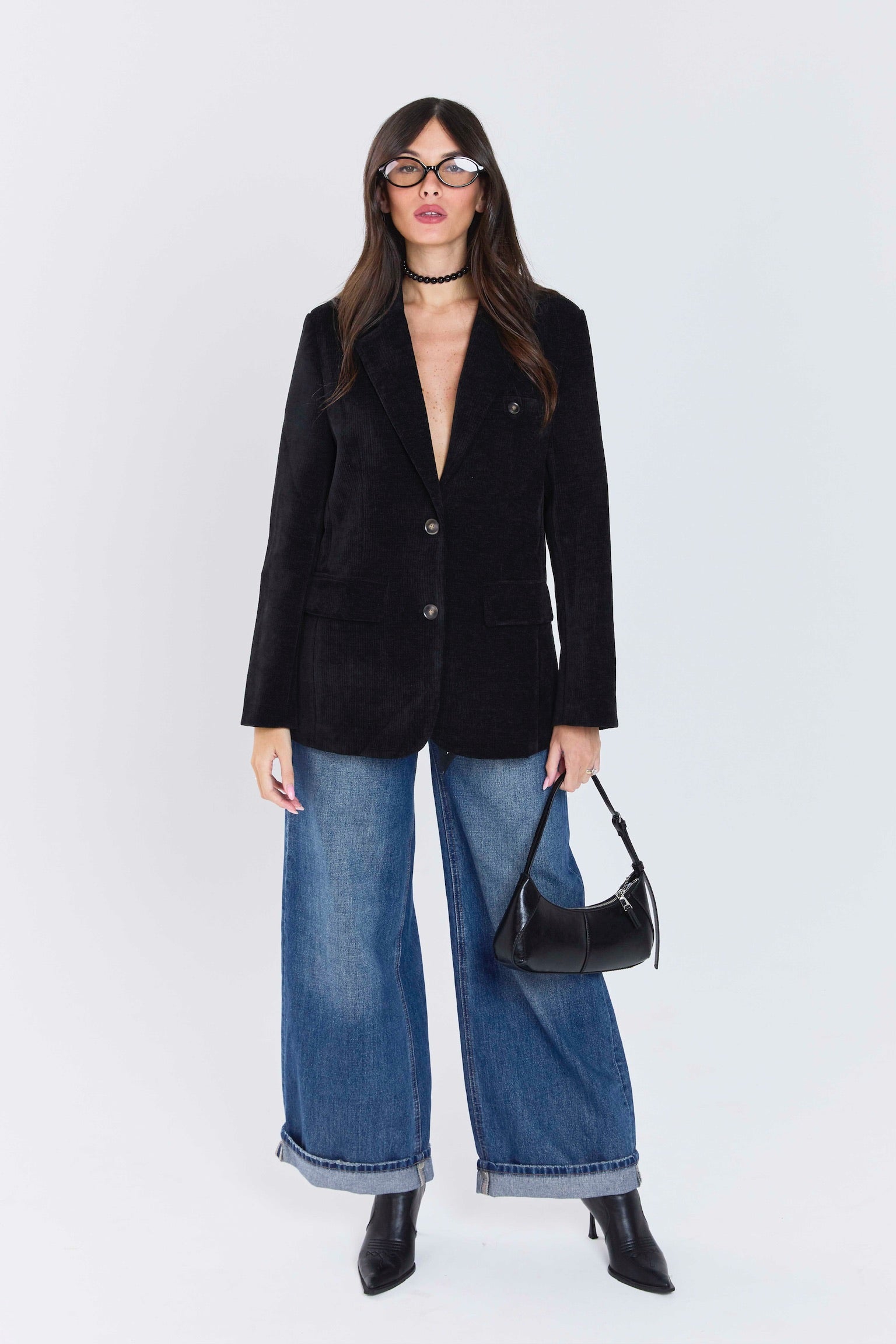 ג׳קט קורן קורדרוי שחור