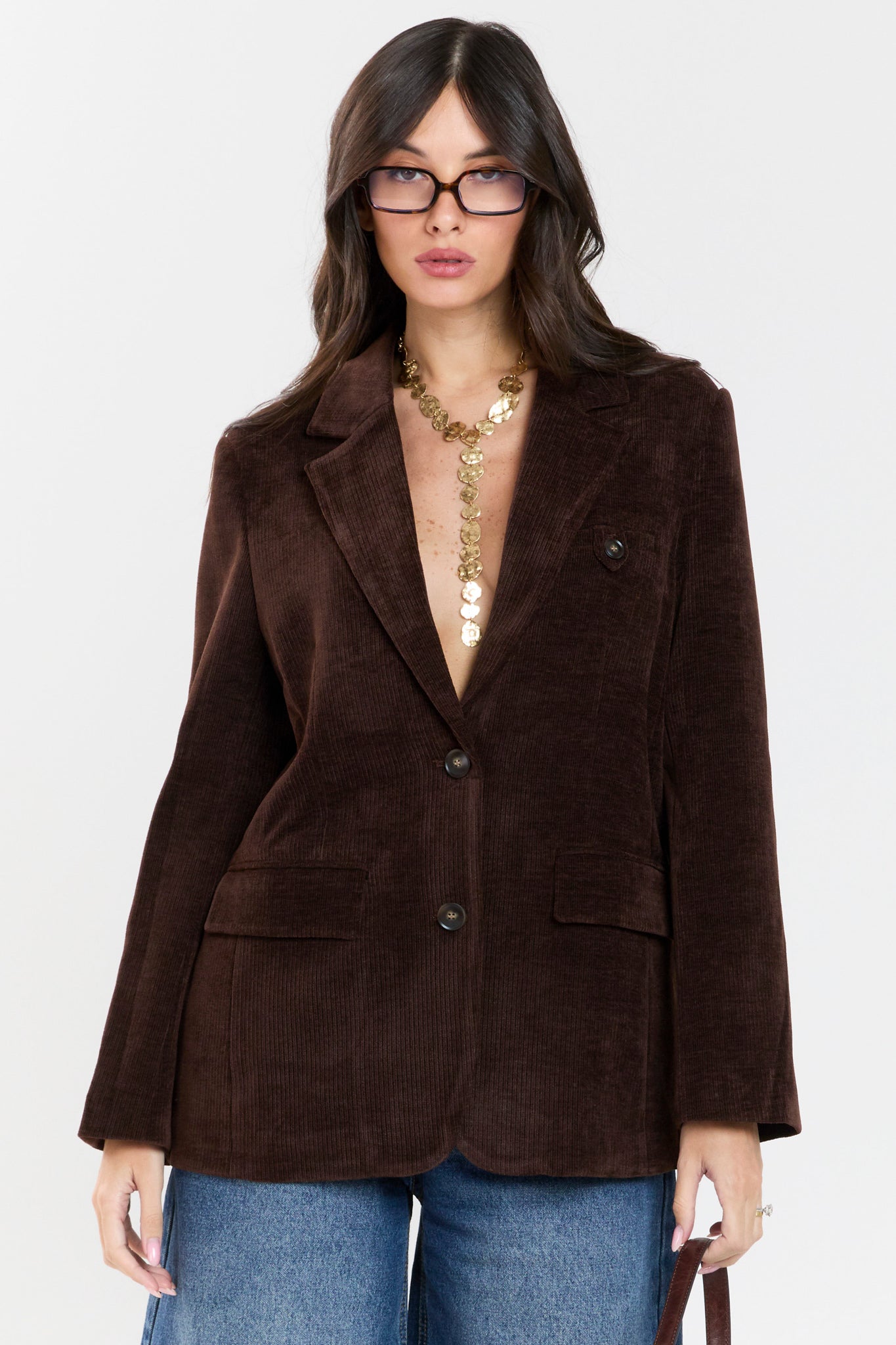 ג׳קט קורן קורדרוי חום