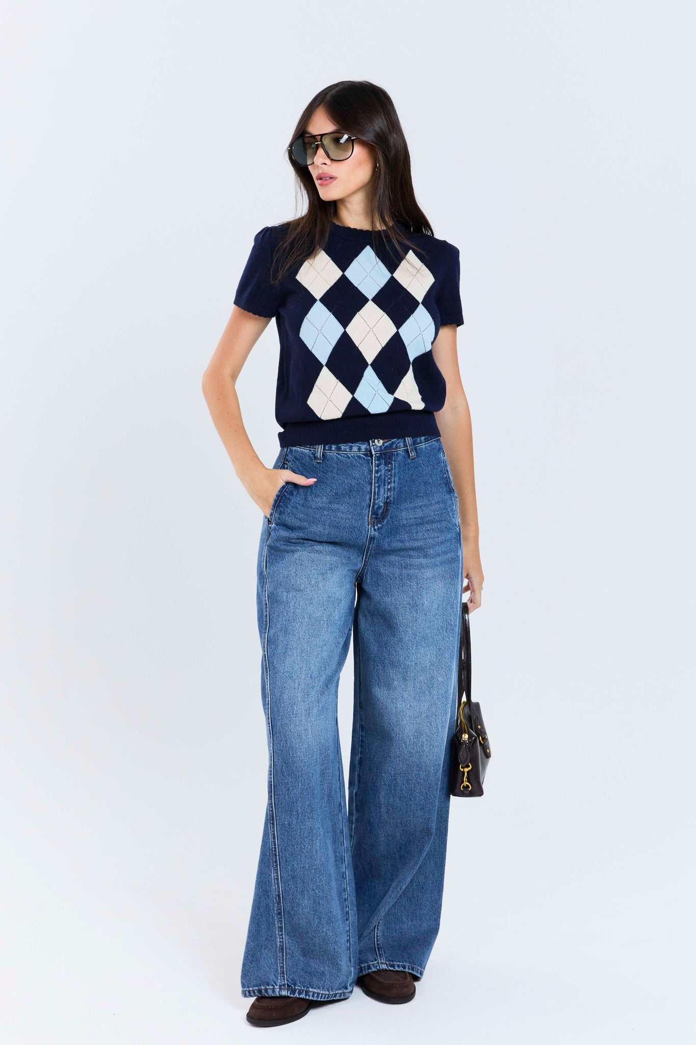 חולצת סריג אלי כחול