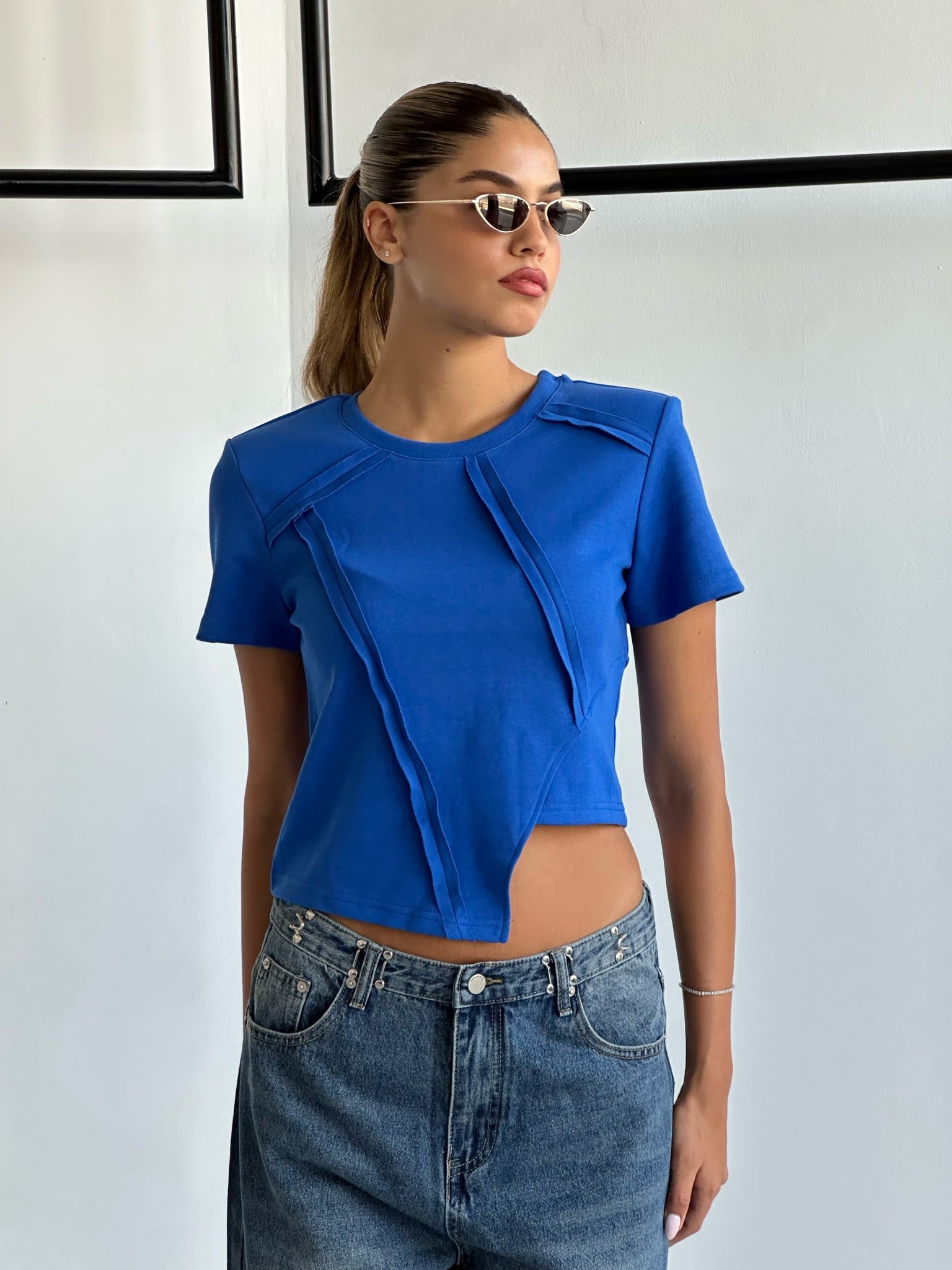 חולצת טורי כחול