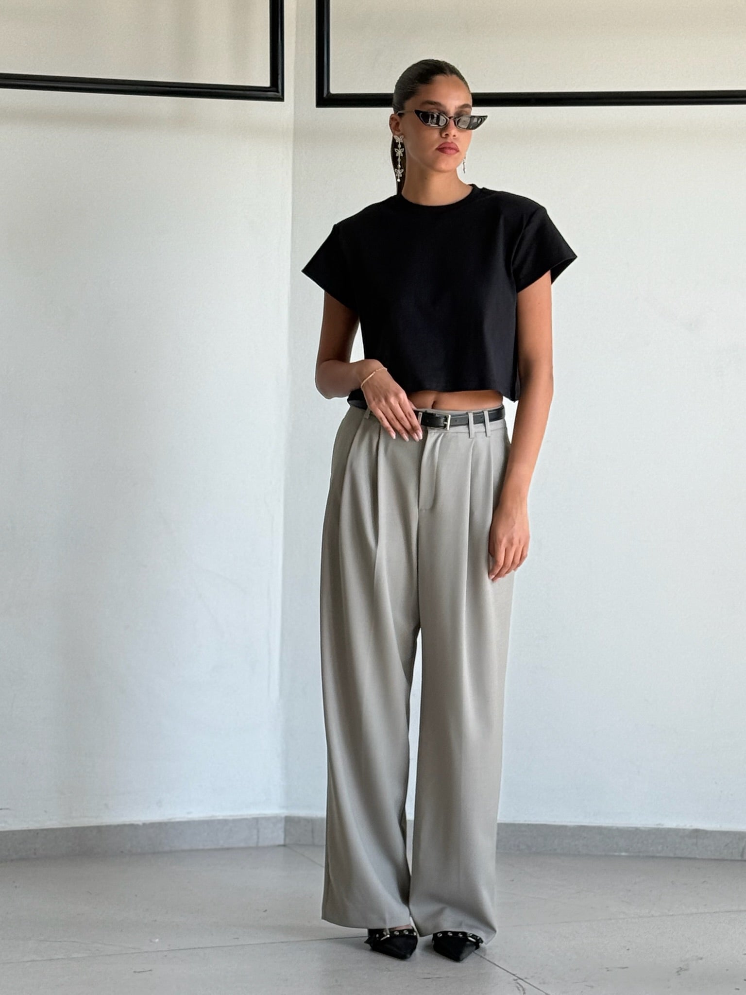 מכנס רומי אפור בהיר