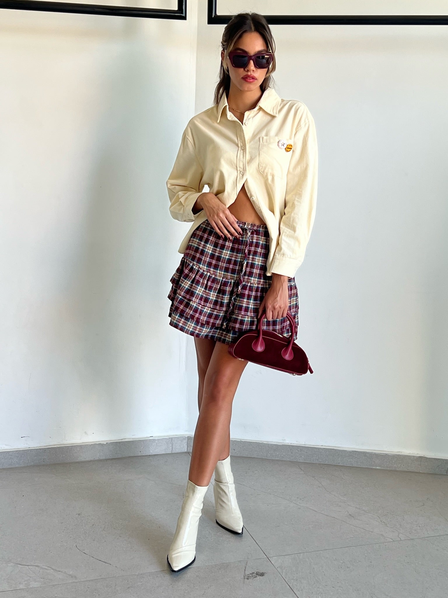 חצאית ליאן אדום