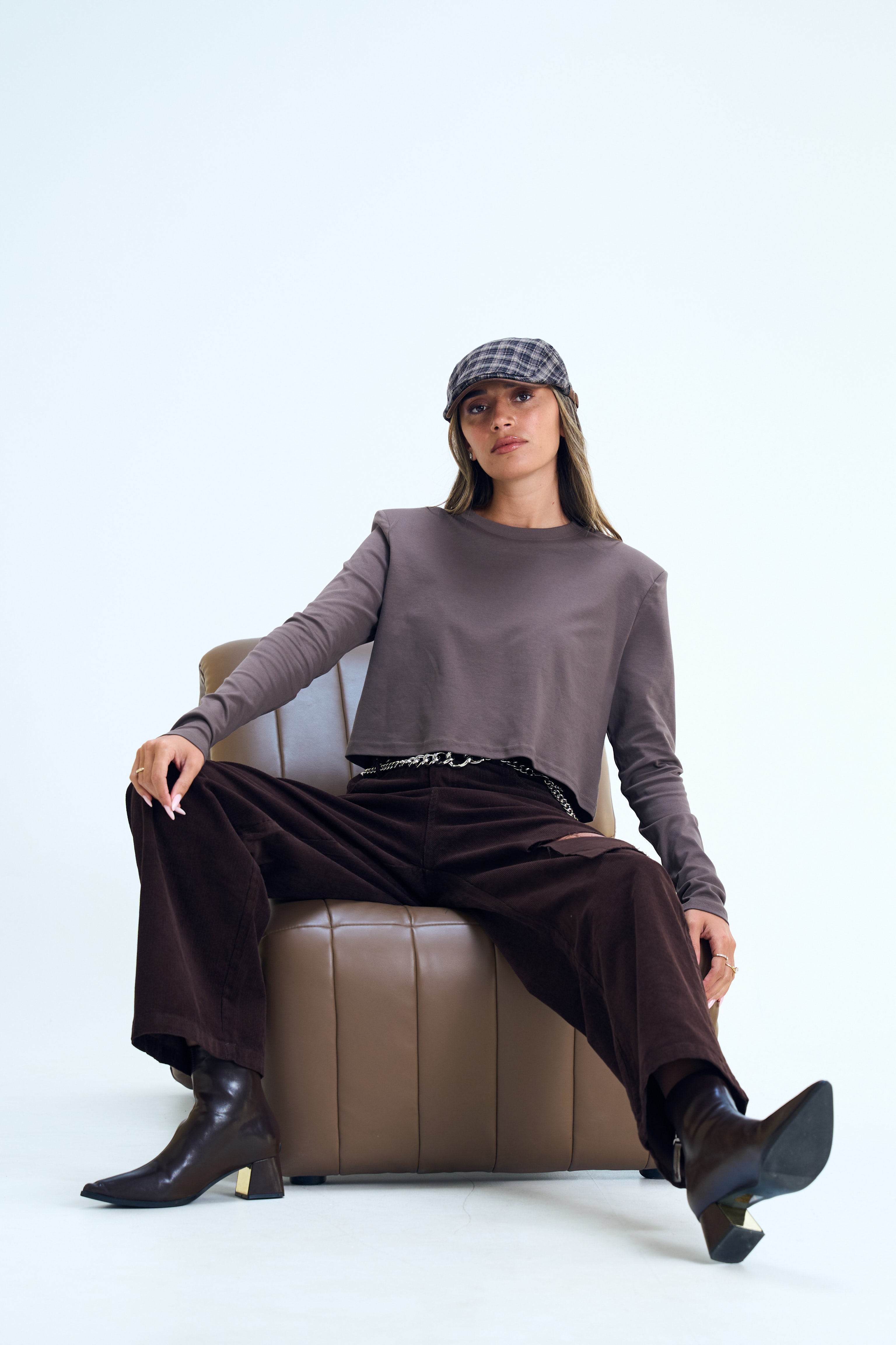 מכנס רז קורדרוי חום