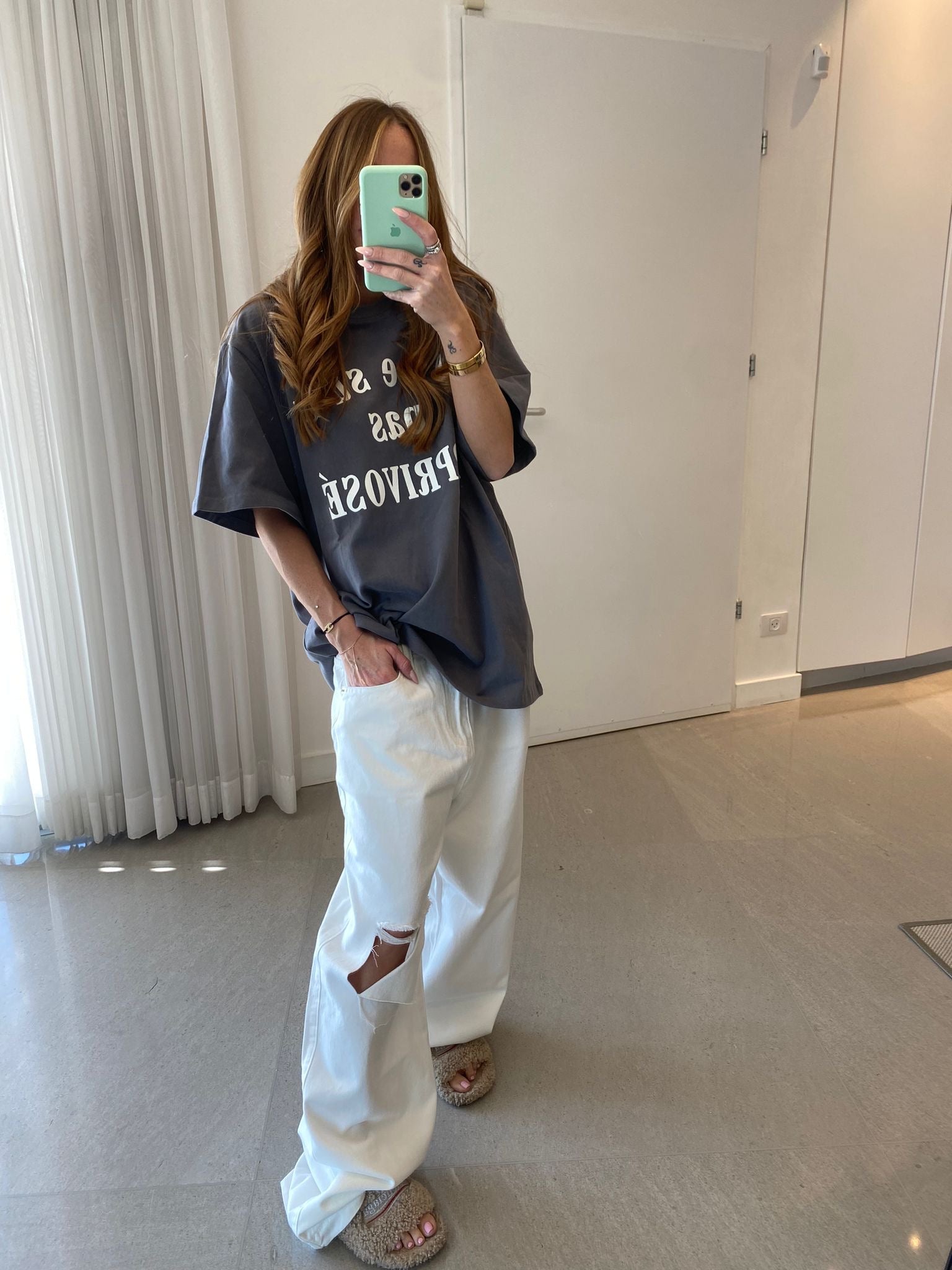 מכנס ג׳ינס מיילי לבן