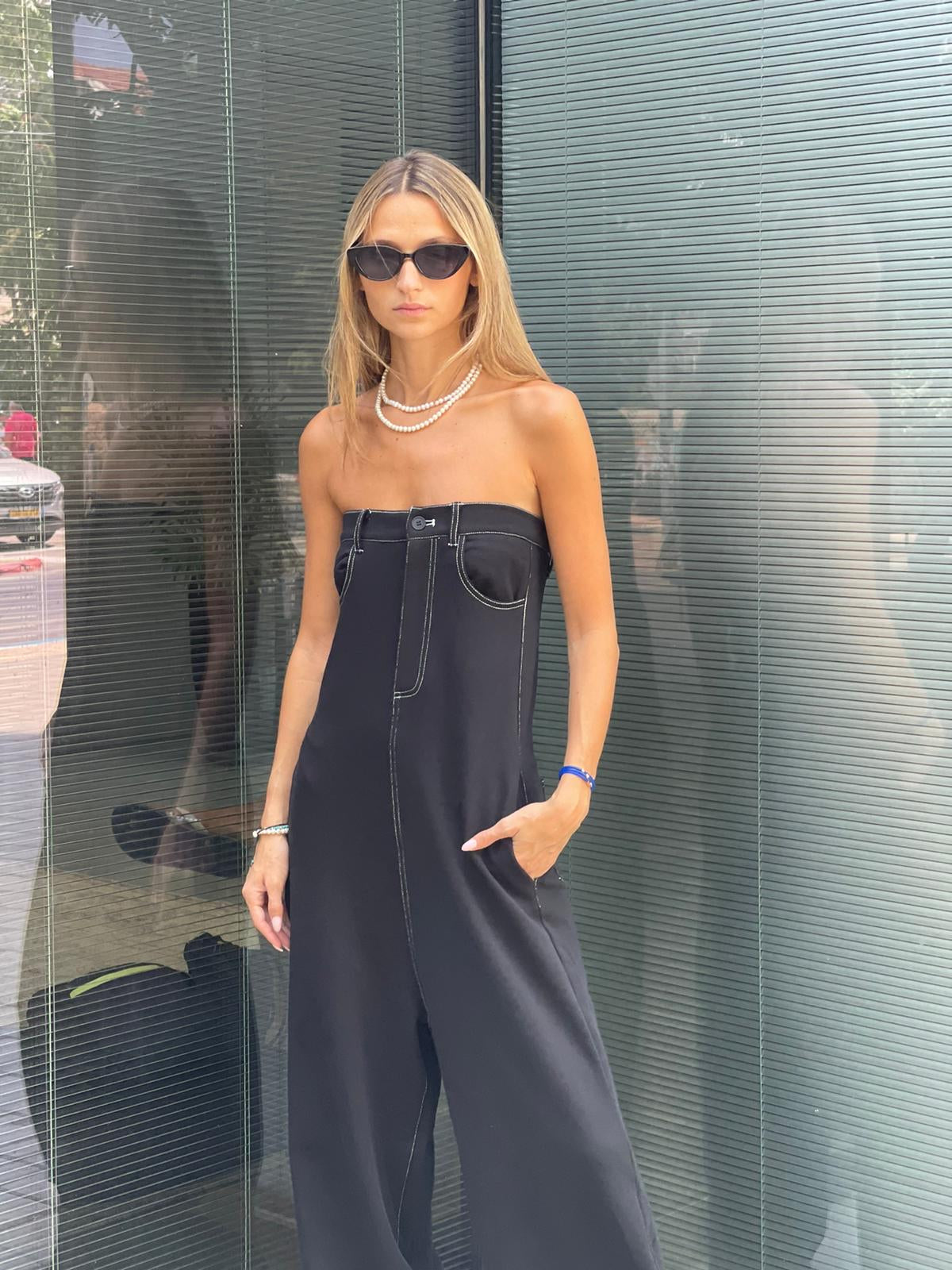 אוברול לואיז שחור