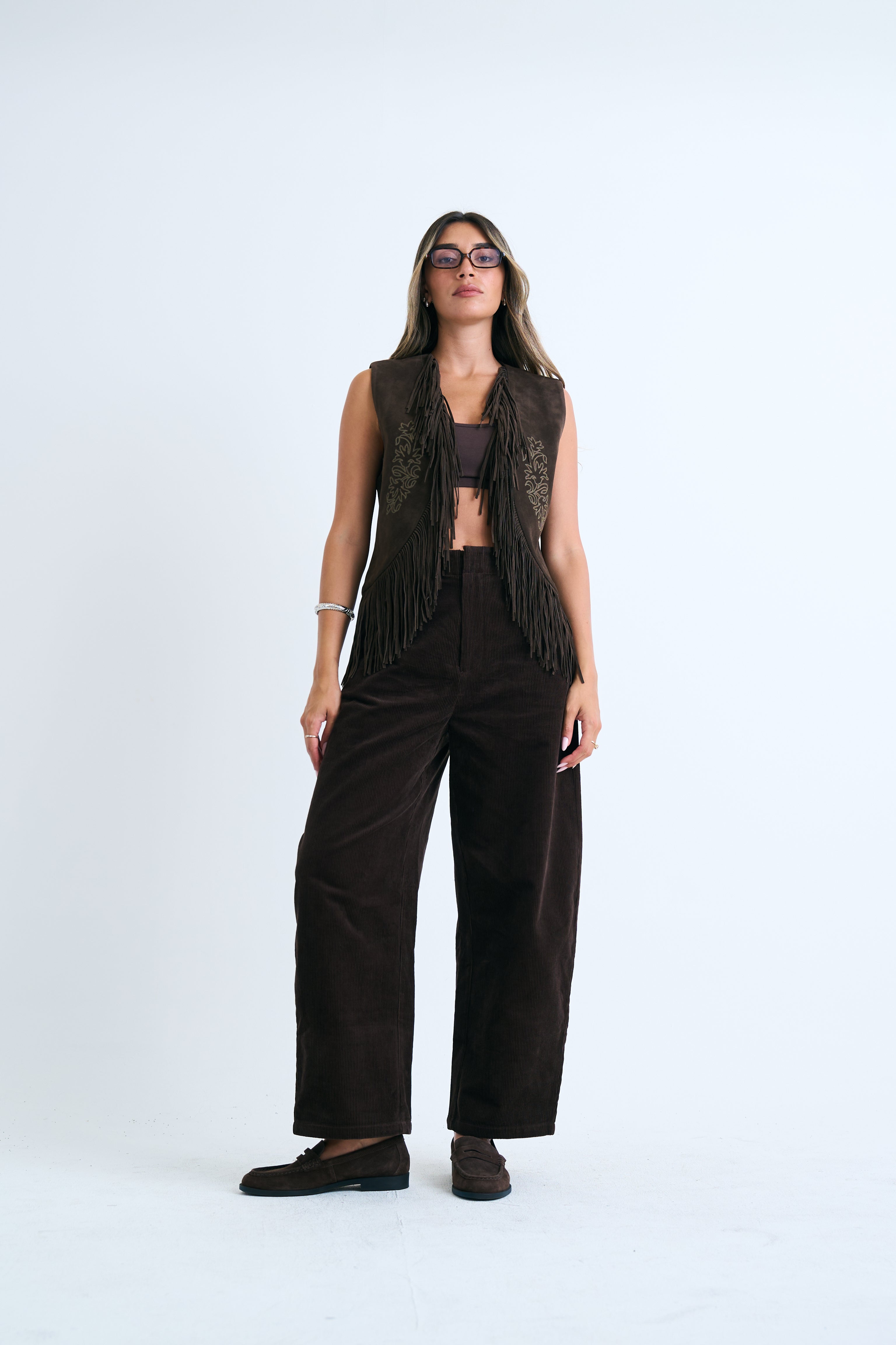 וסט ג׳יזל חום כהה