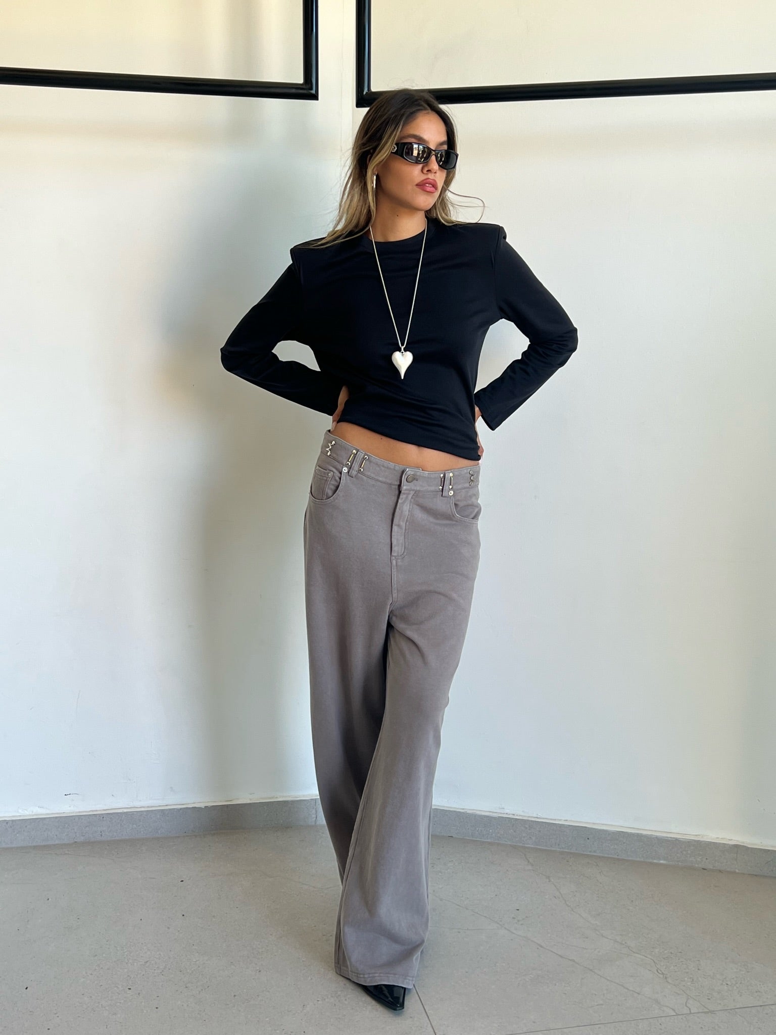 מכנס טוי ווש אפור בהיר