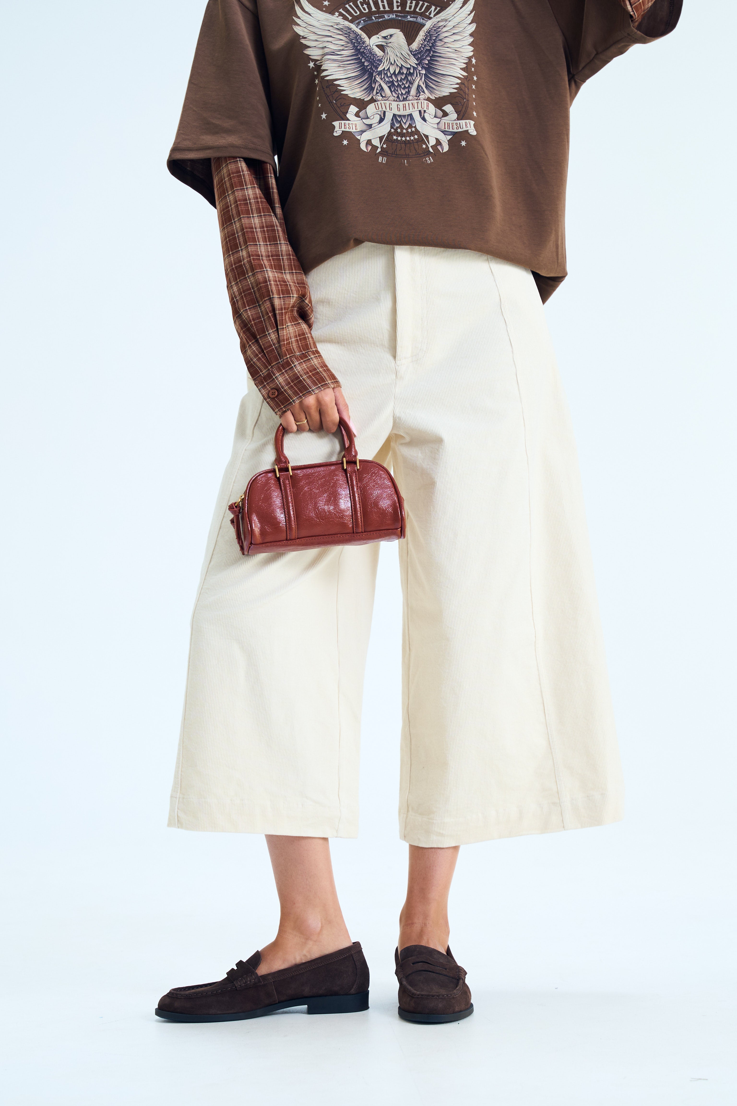 מכנס אור קורדרוי קרם