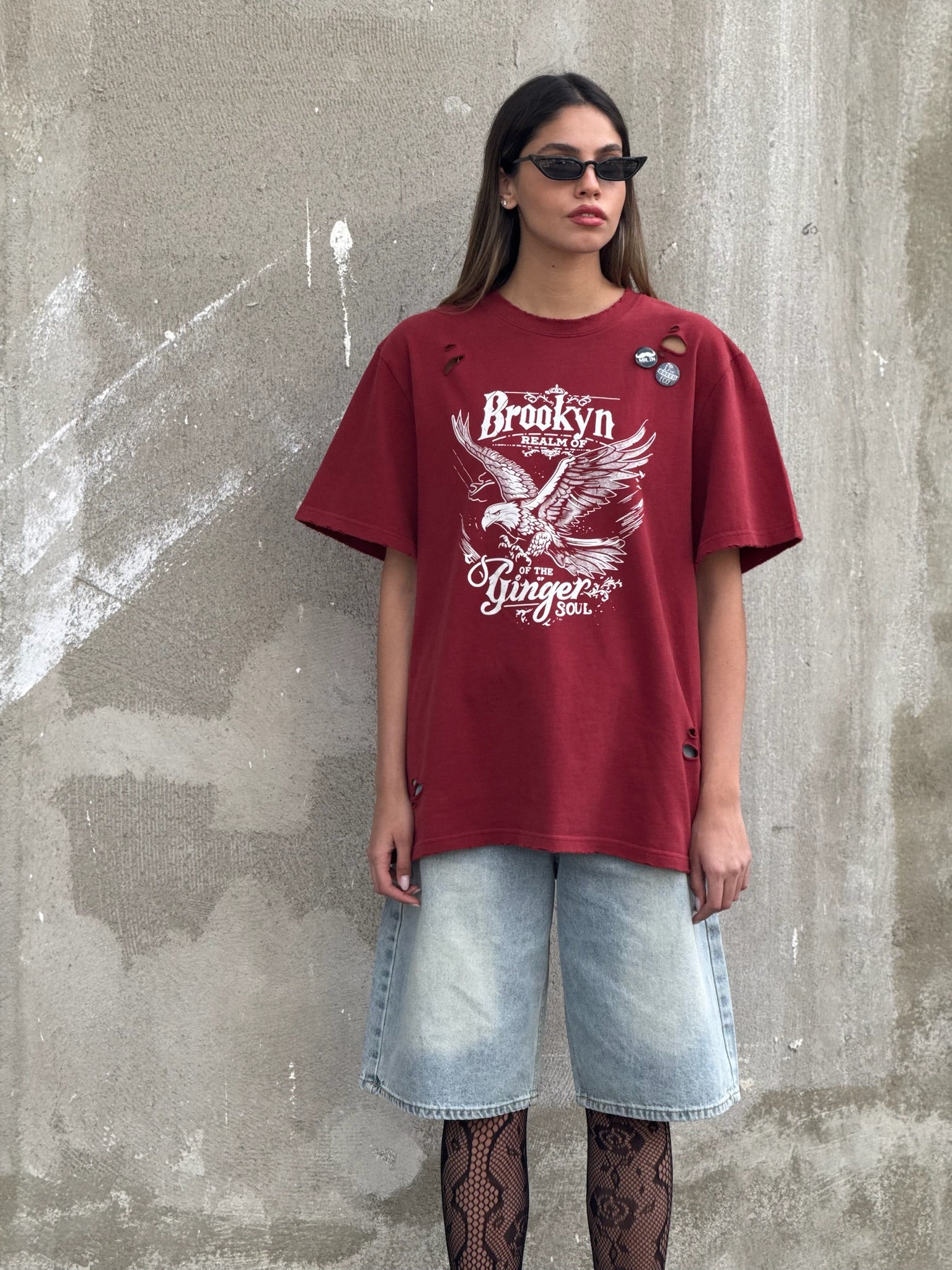 חולצת רוקסן בורדו