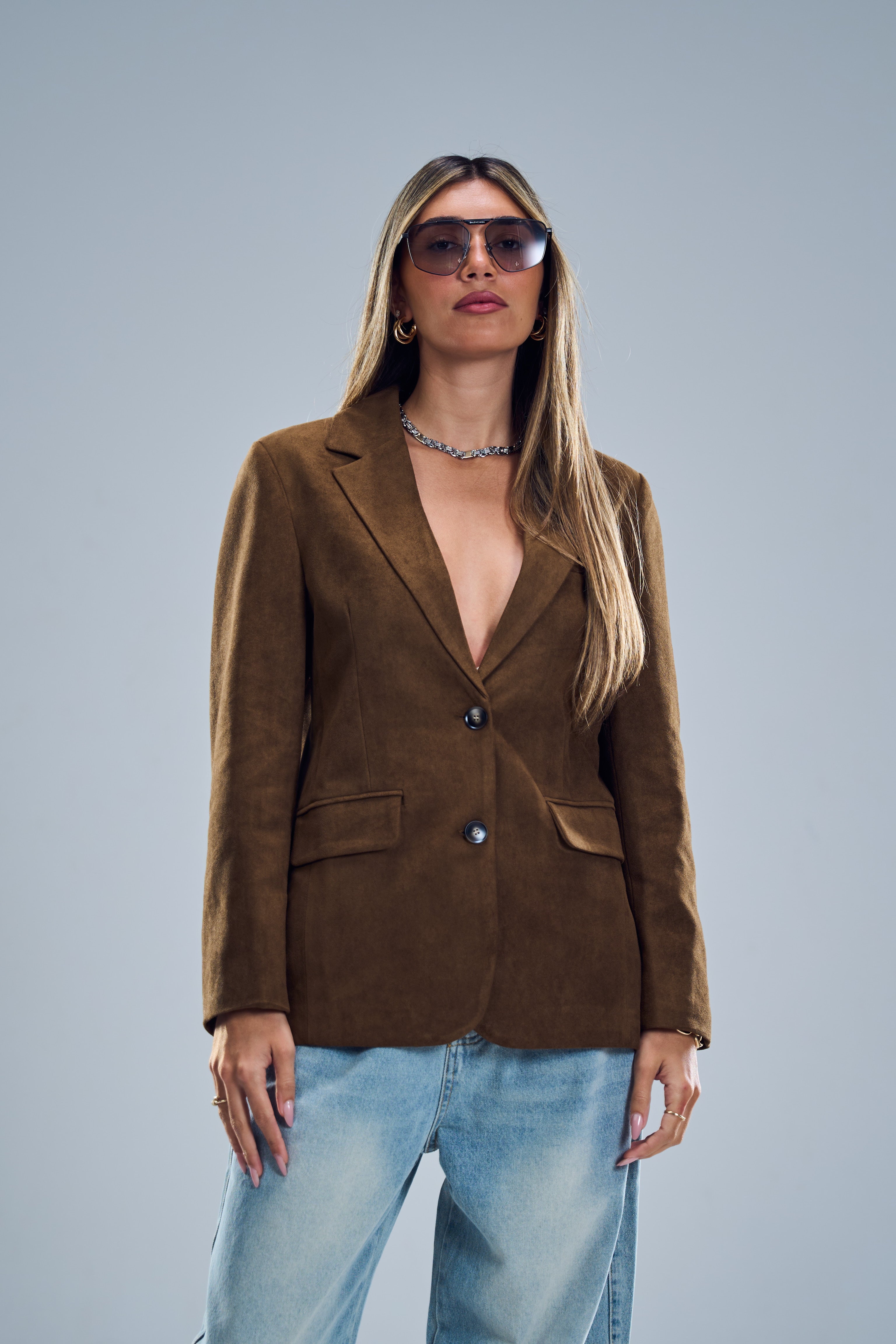 ג׳קט שון חום בהיר