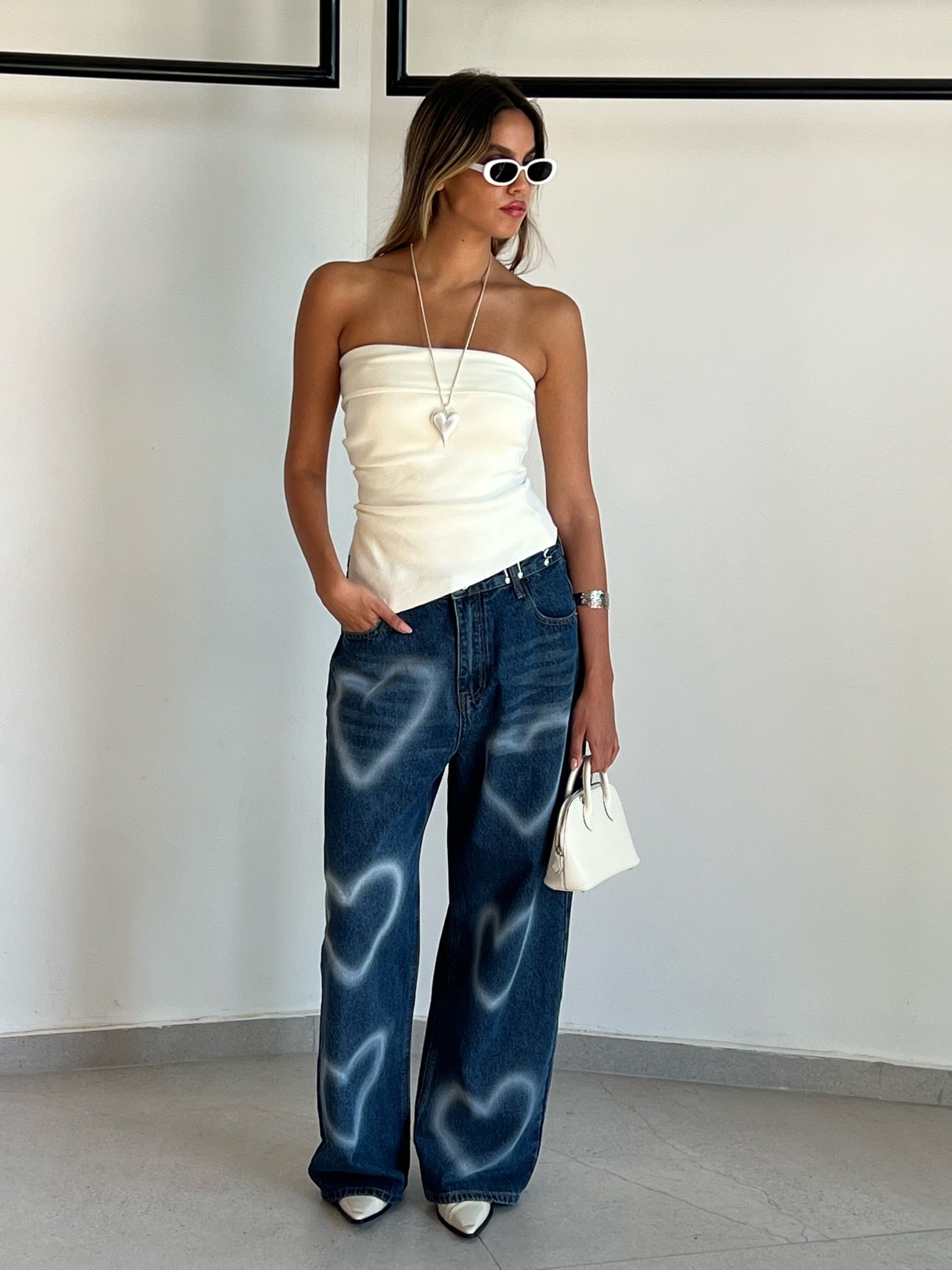 מכנס ג׳ינס אלבי כחול כהה