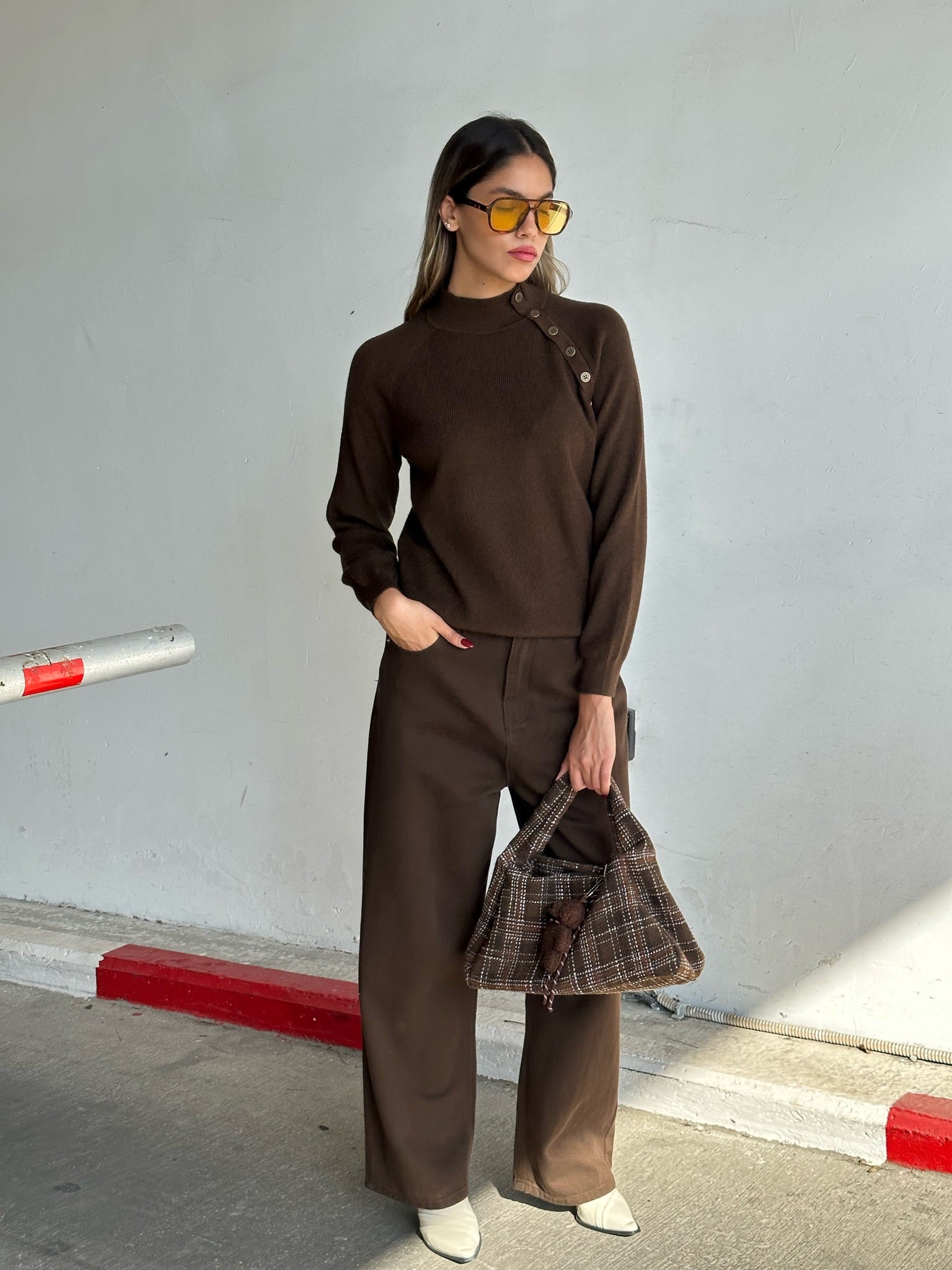 מכנס שביט קורדרוי חום