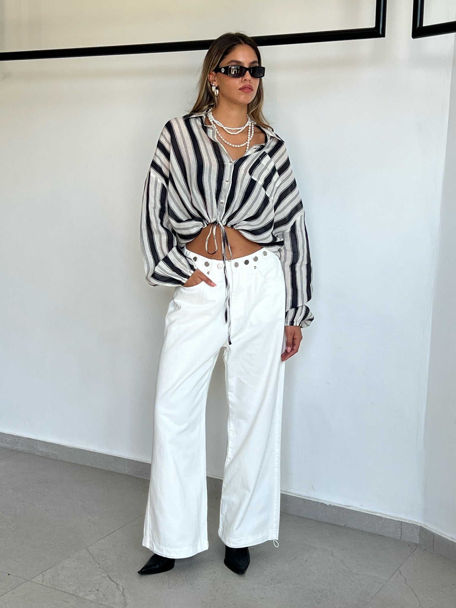 מכנס ג׳ינס ג'וי לבן