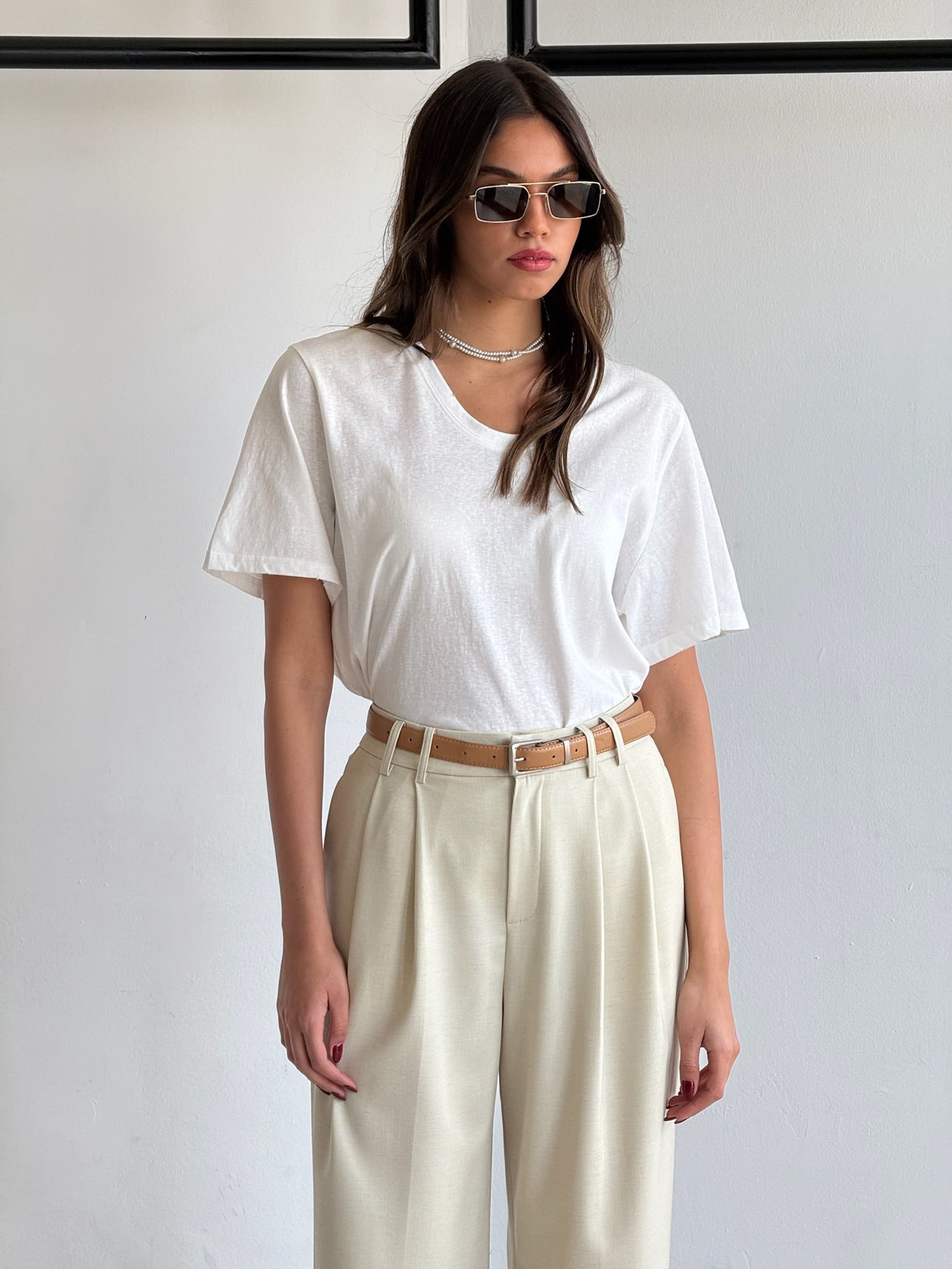 חולצת לים לבן