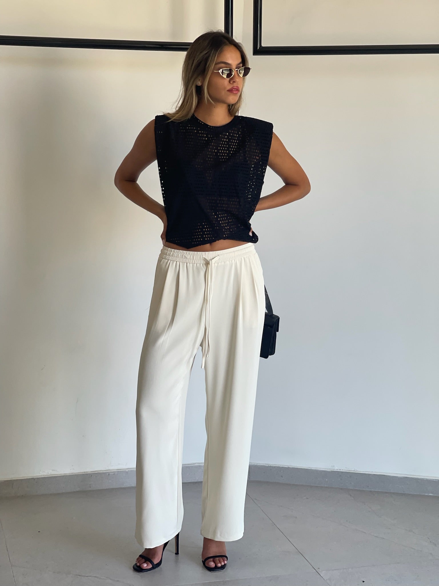 מכנס מיאן שמנת