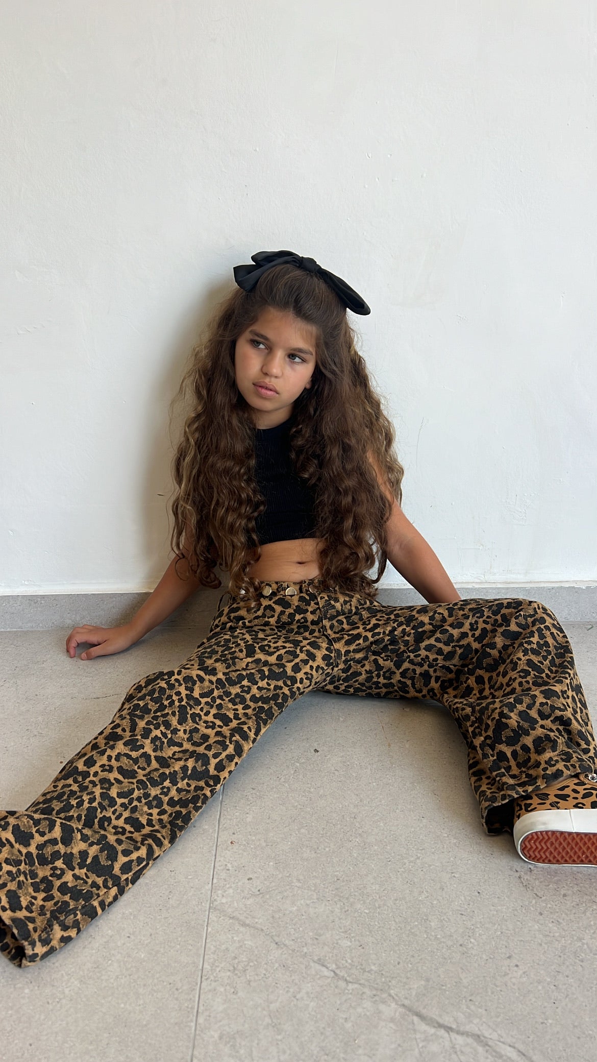 מכנס טאי מנומר חום