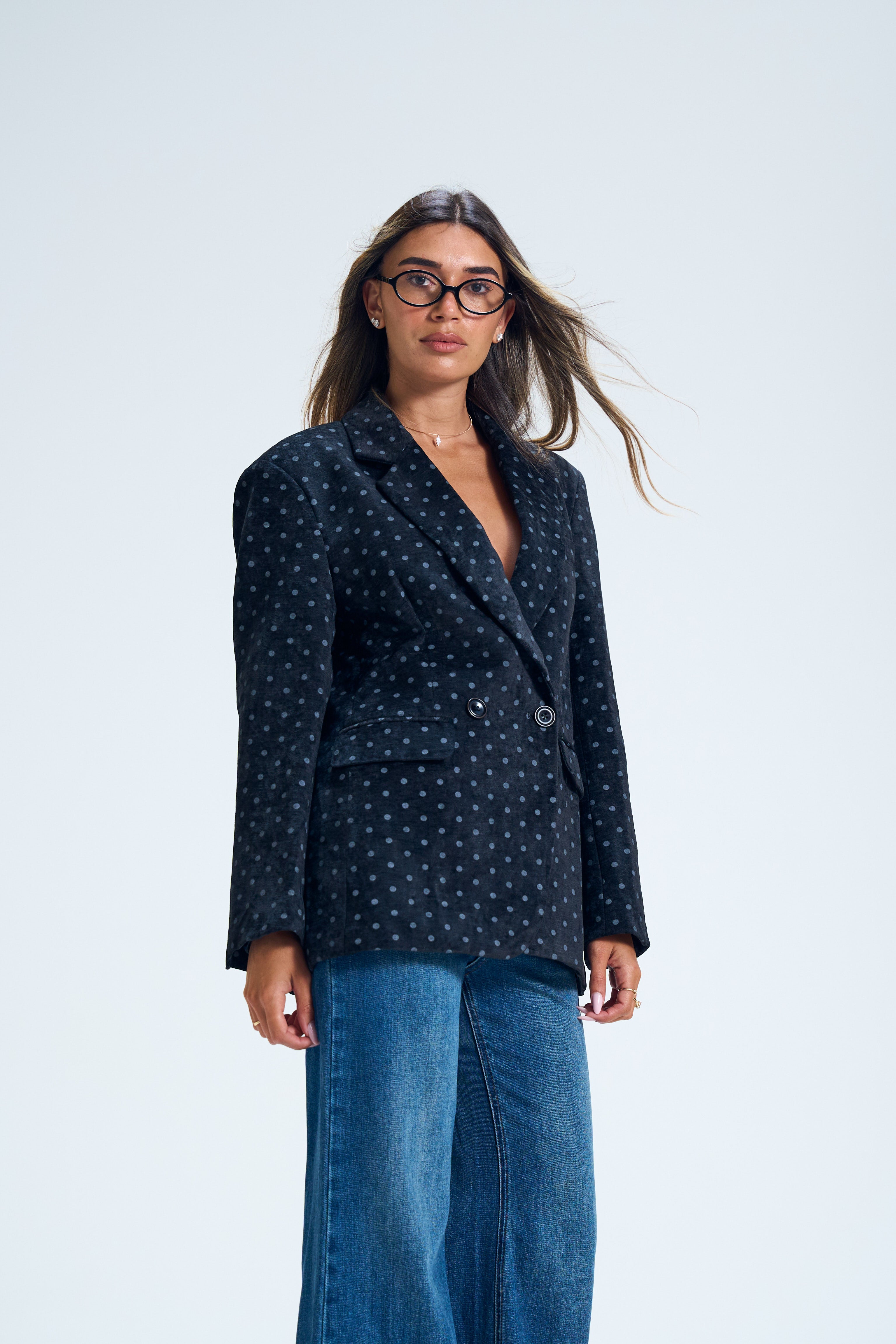 ג׳קט מיי קורדרוי נקודות שחור