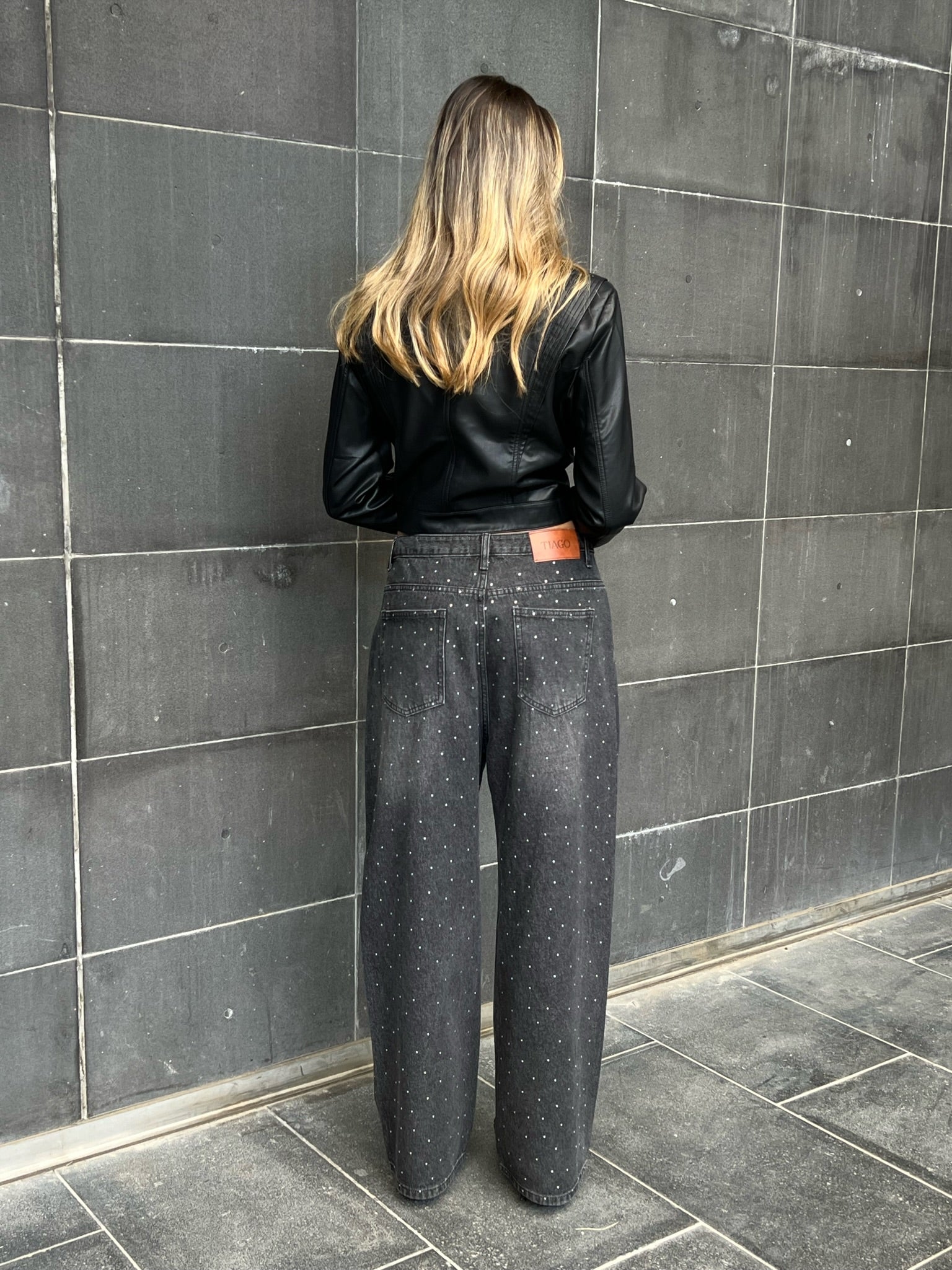 מכנס ג׳ינס רויאל אבנים אפור כהה