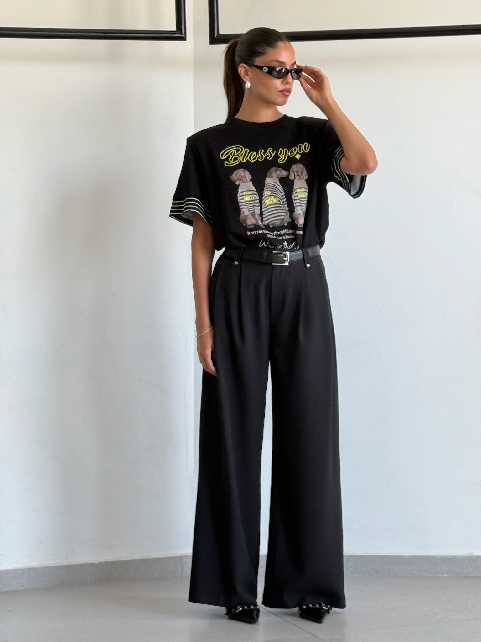 חולצת מיתר שחור