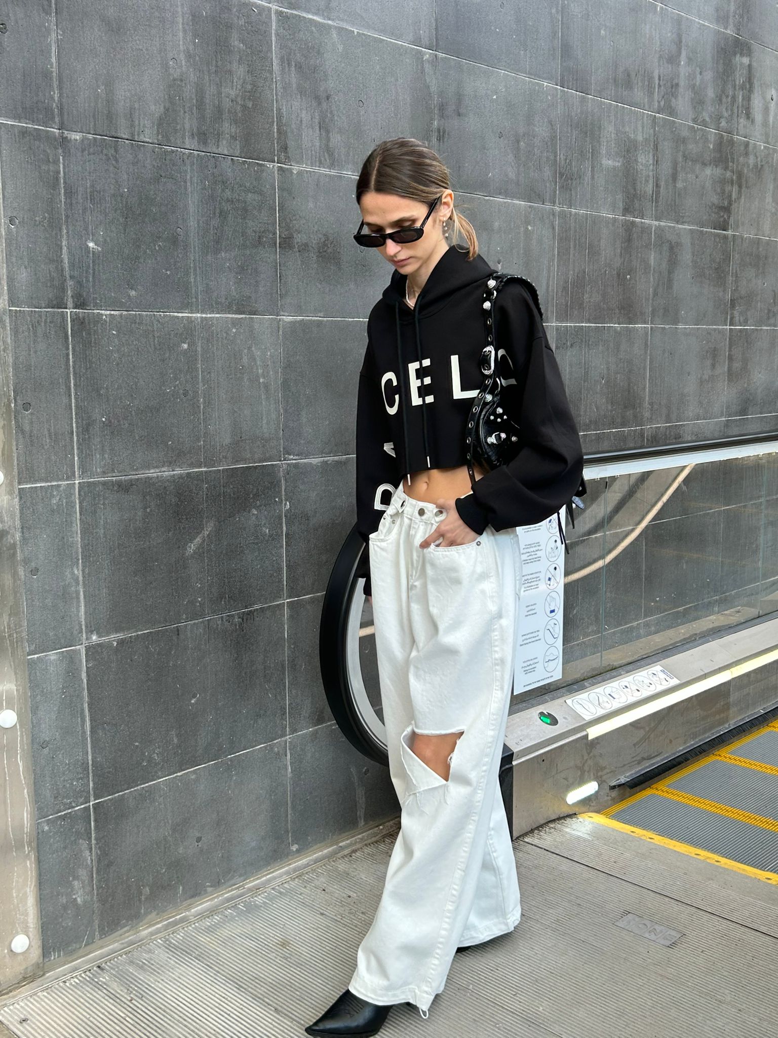 מכנס ג׳ינס מיילי לבן