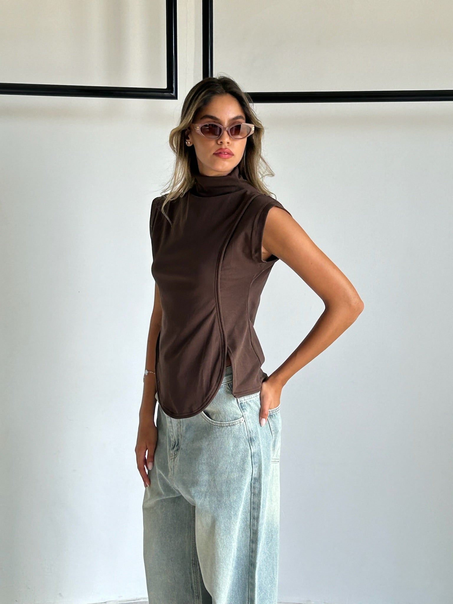 חולצת מרין חום