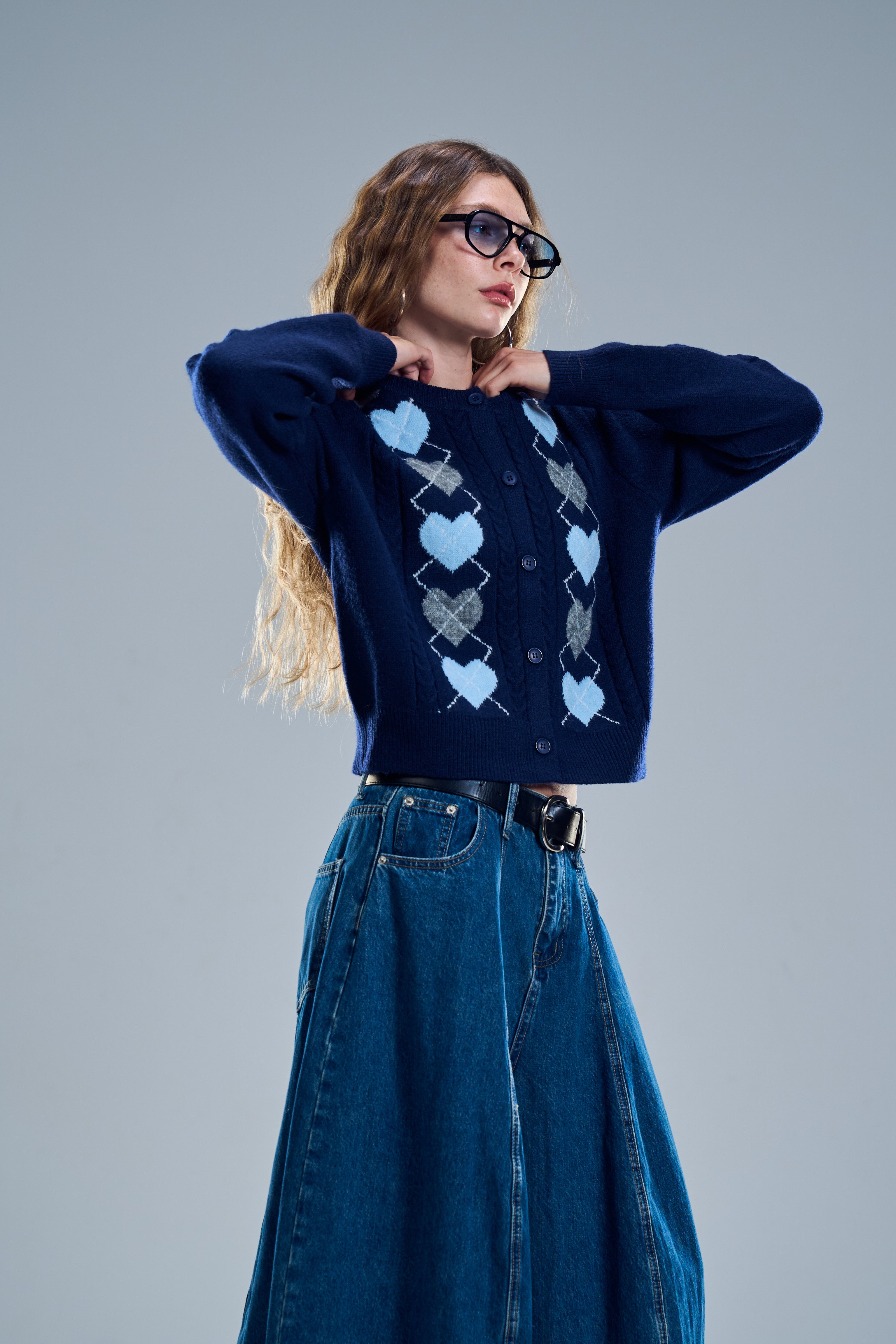 קרדיגן אלבי כחול