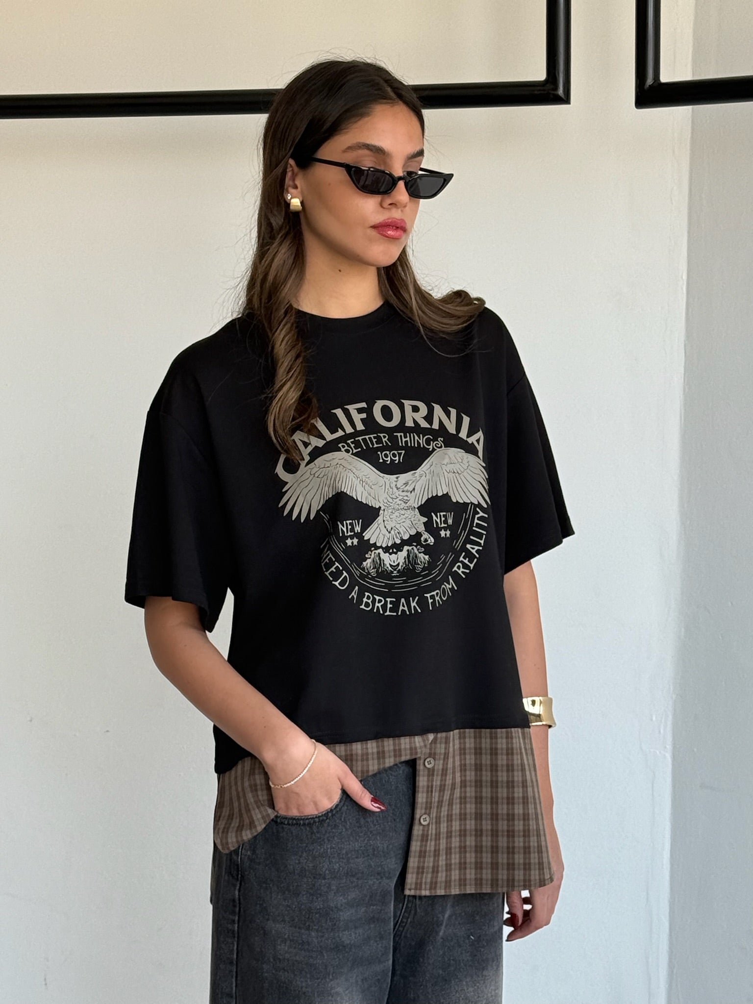 חולצת ליאה שחור