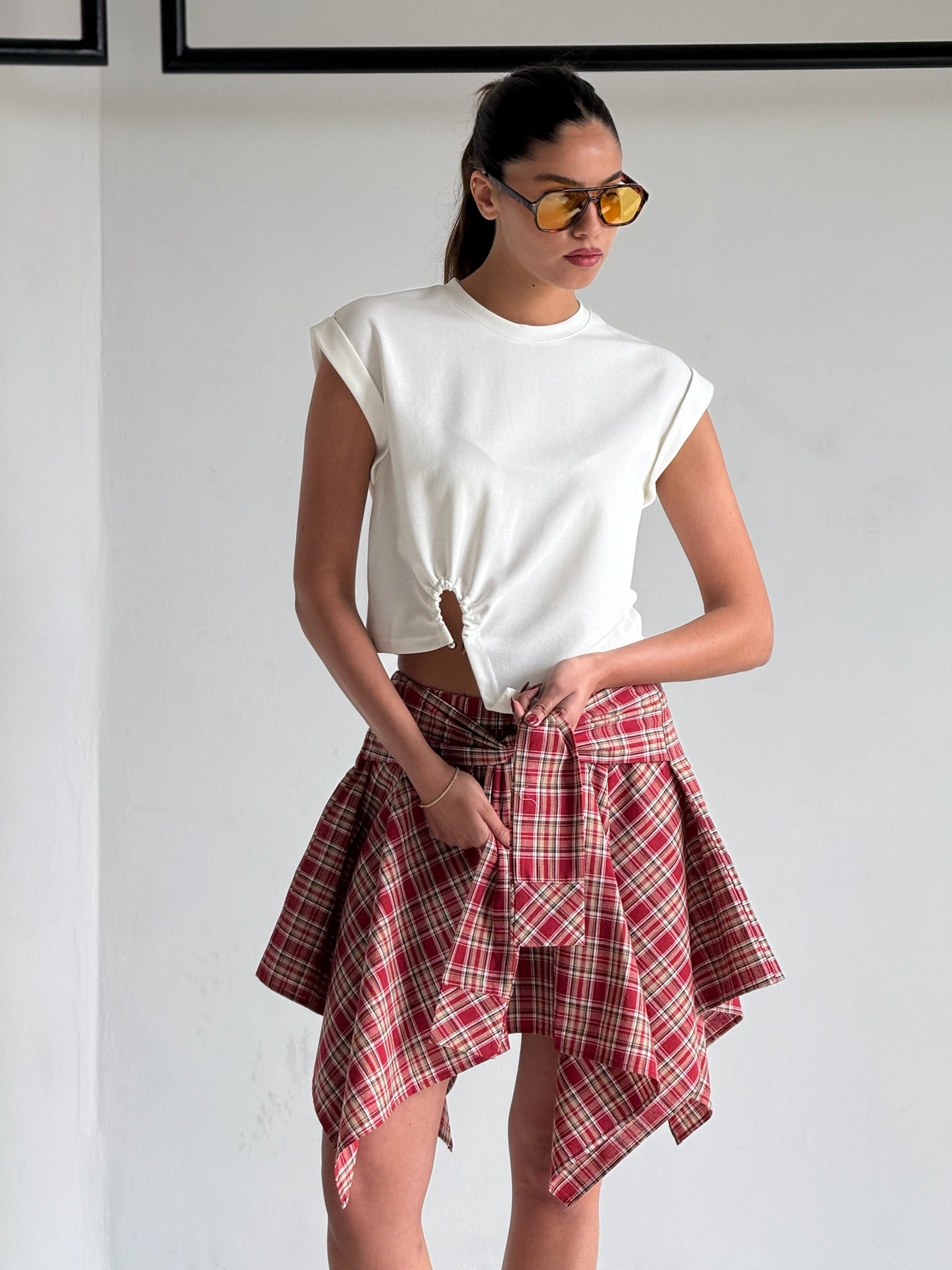 חצאית פרנקי אדום