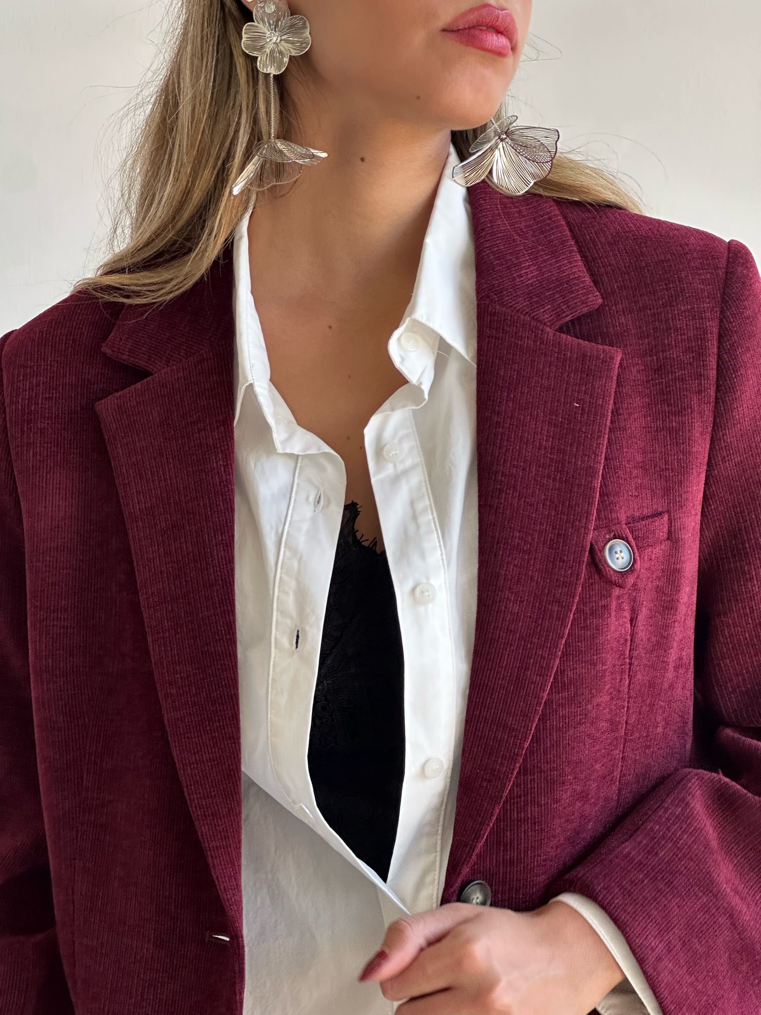 ג׳קט קורן קורדרוי בורדו