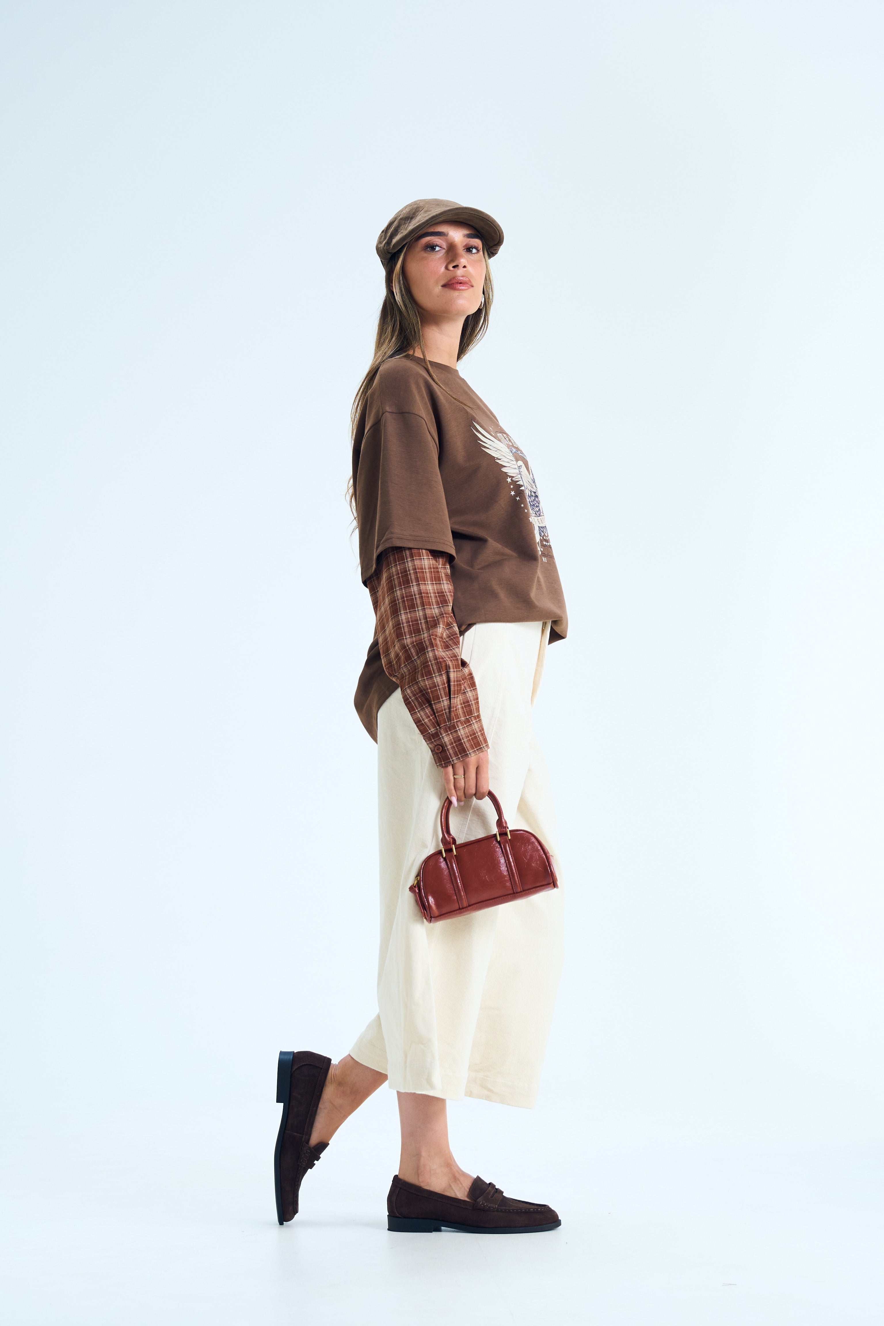 מכנס אור קורדרוי קרם