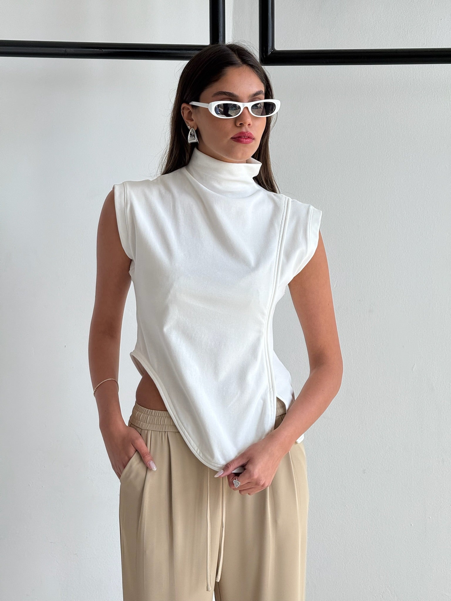 חולצת מרין לבן