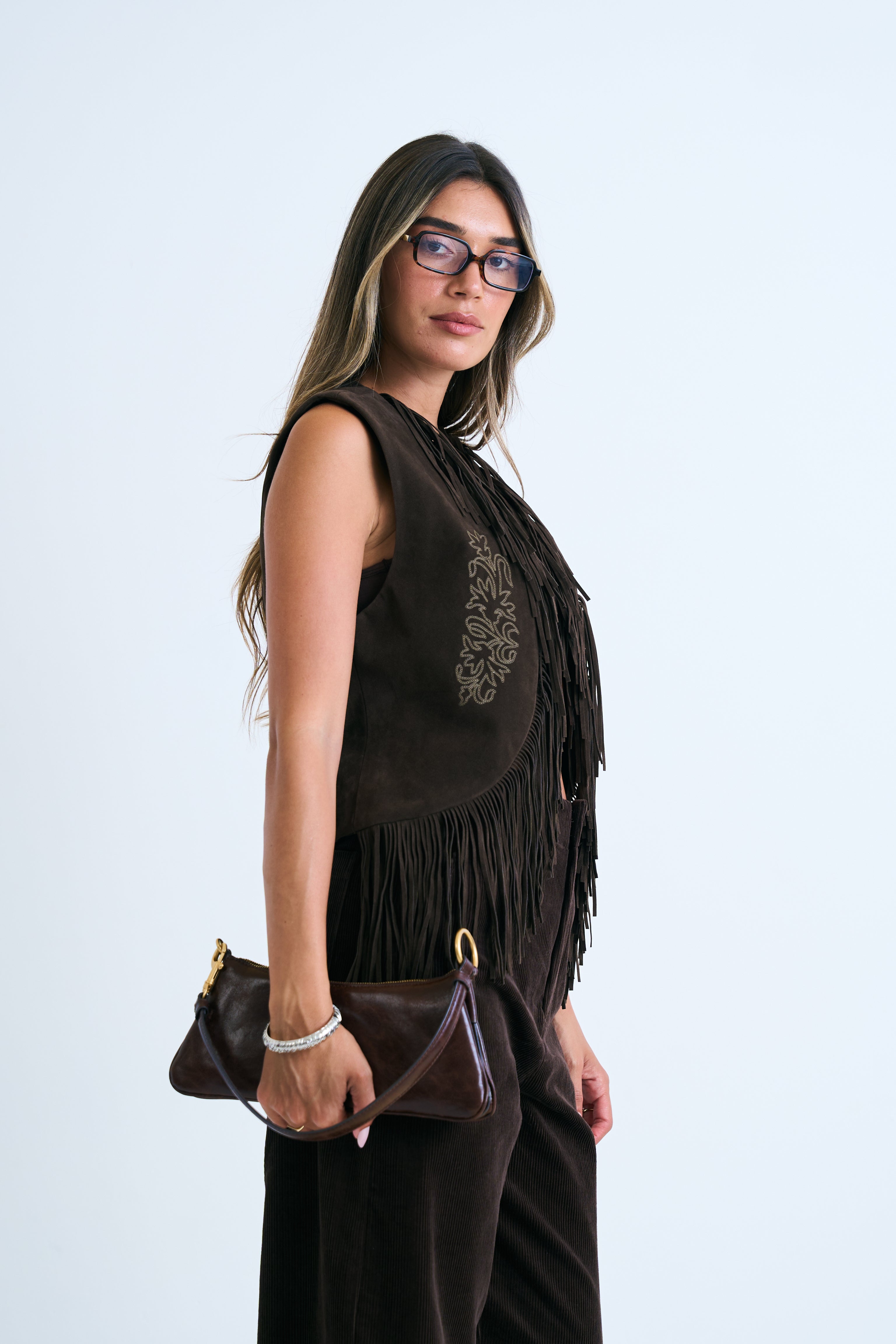 וסט ג׳יזל חום כהה