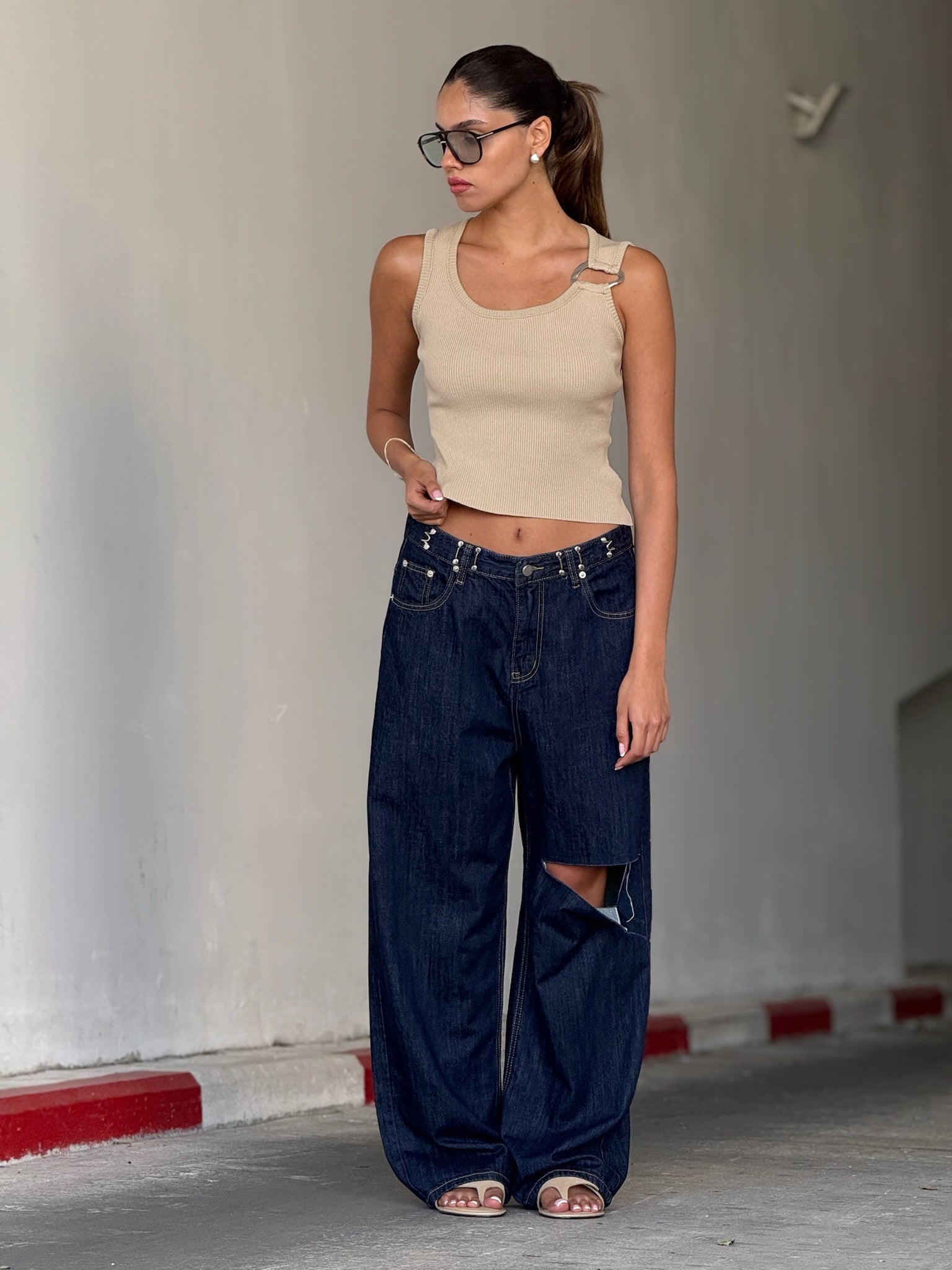 מכנס ג׳ינס ליהי בלו ווש