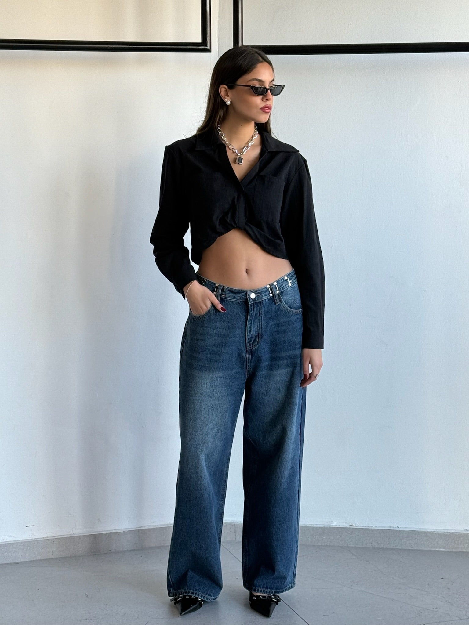 מכנס ג׳ינס לואי כחול כהה