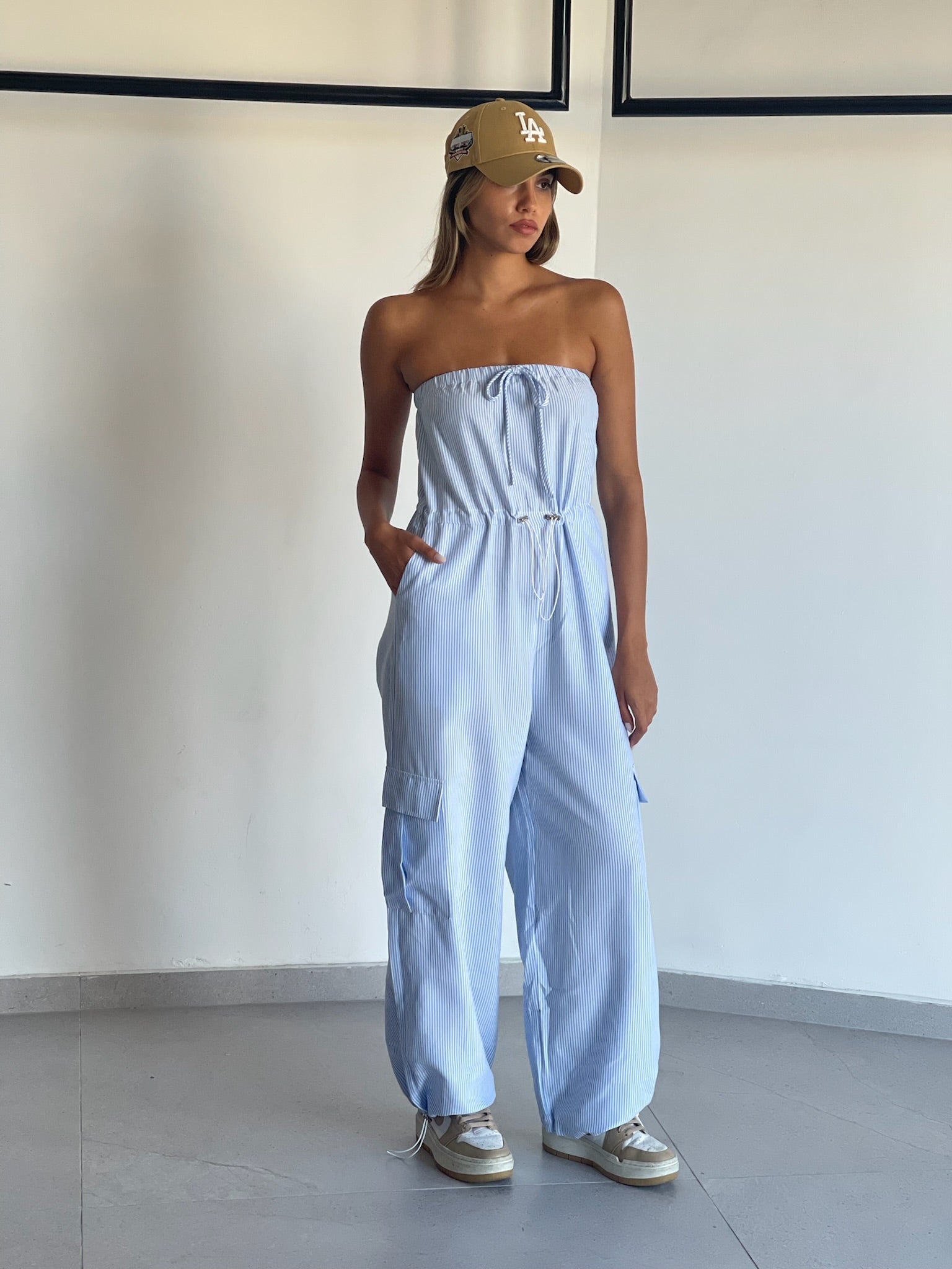 אוברול אימרי פסים כחול