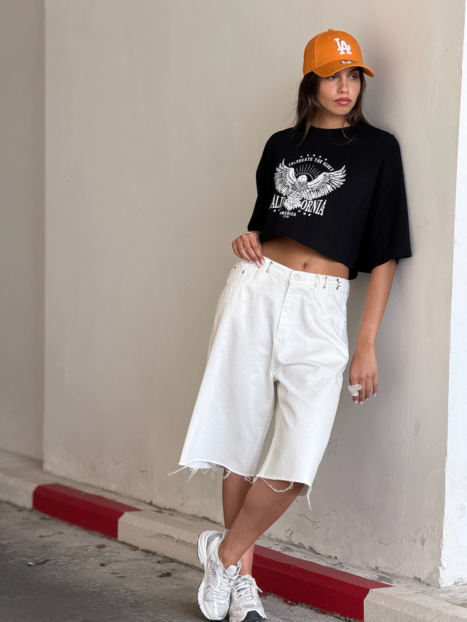 ברמודה ג׳ינס פולי לבן