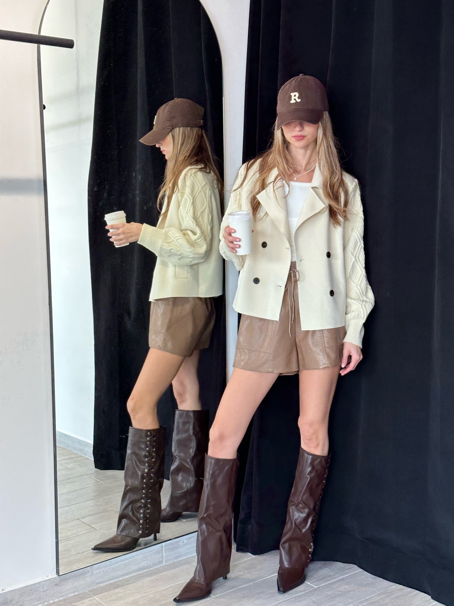 מכנס דמוי עור אנאבל טופי