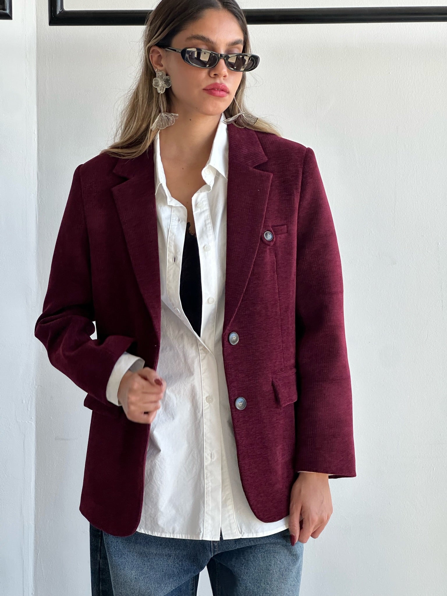 ג׳קט קורן קורדרוי בורדו