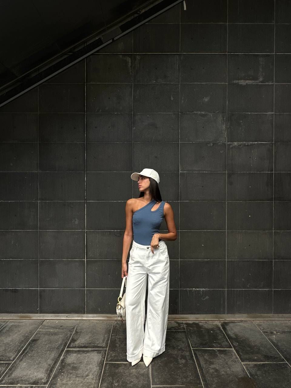 גופיית גפן כחול