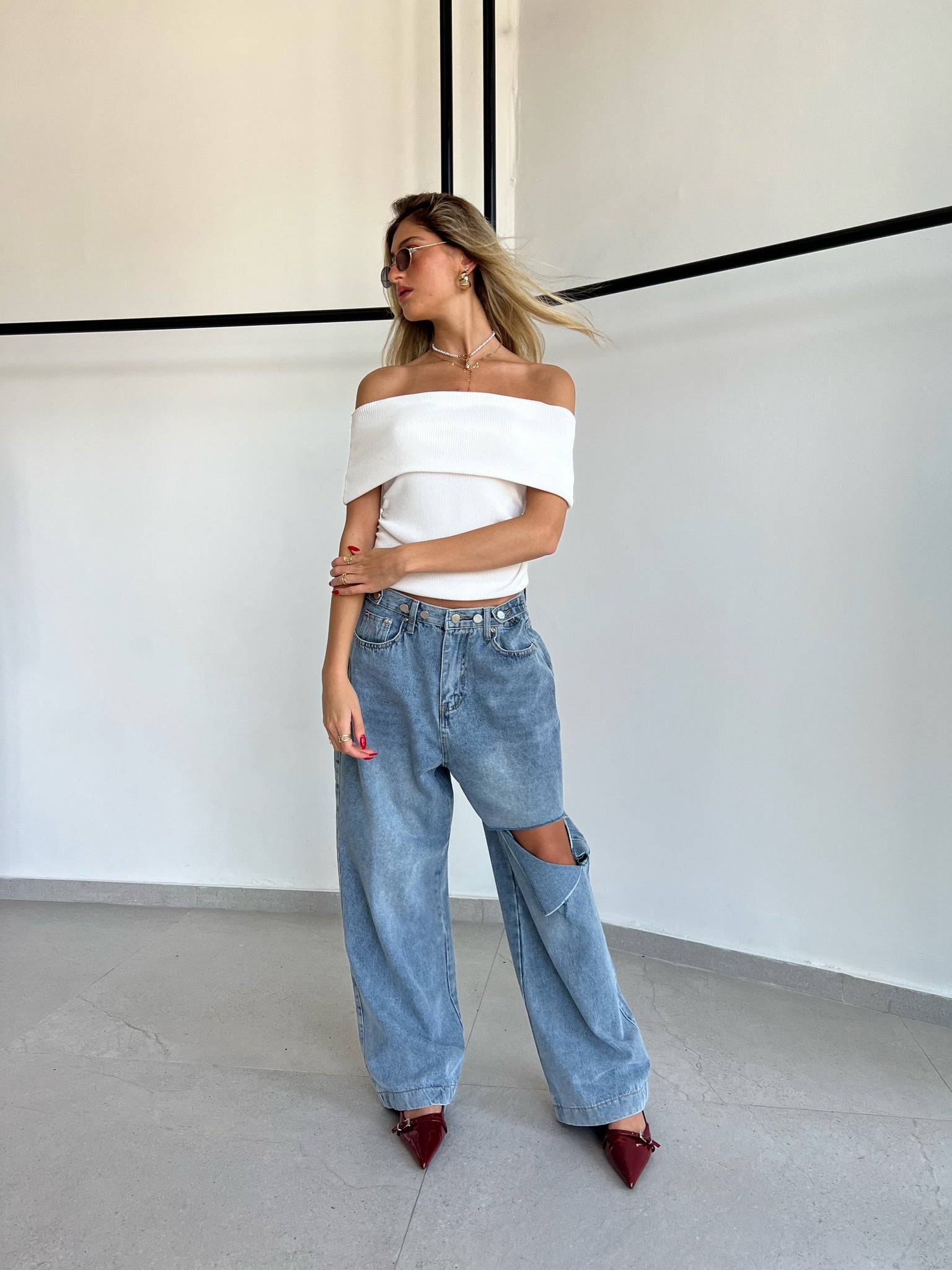 חולצת מלין לבן