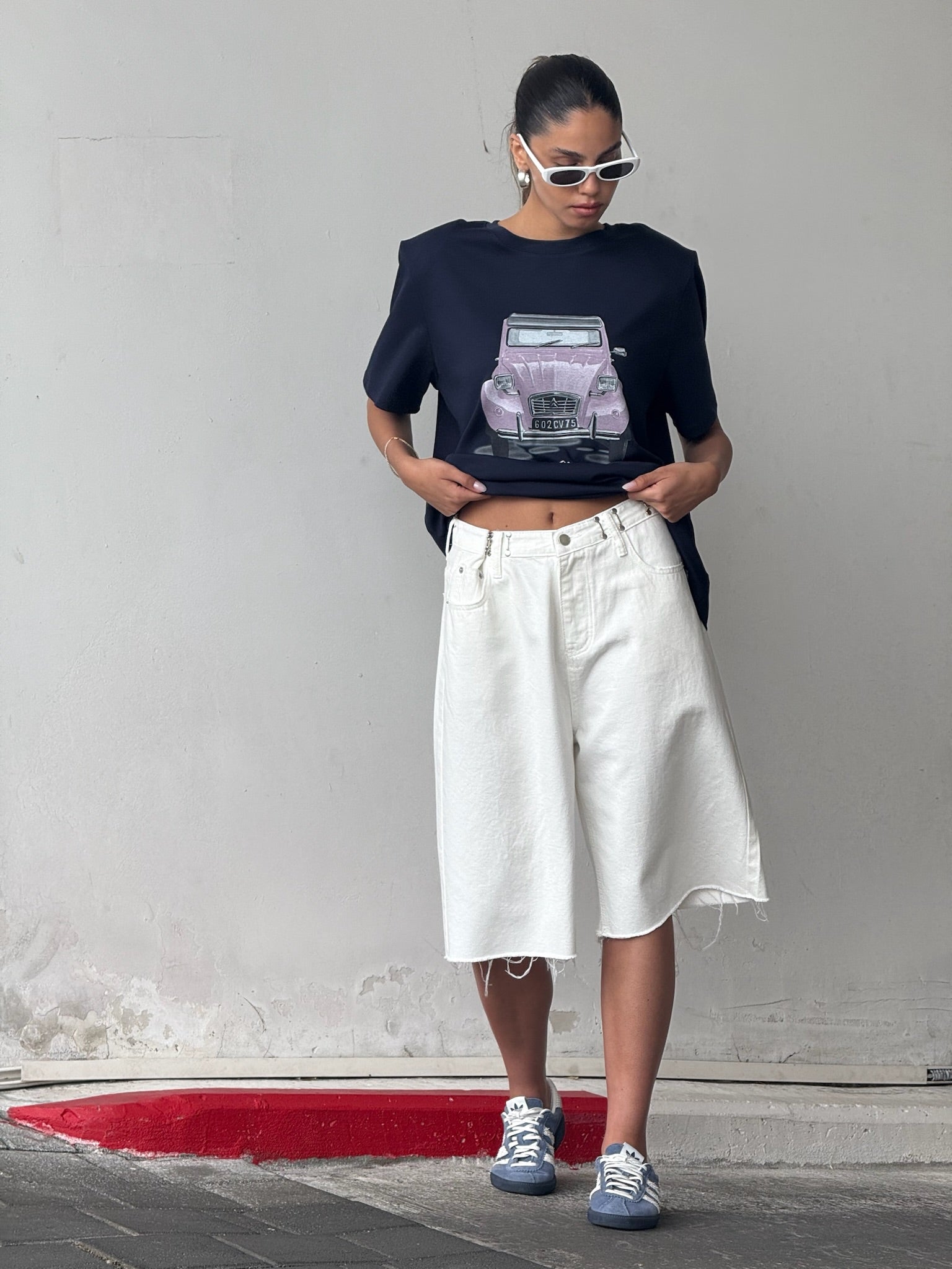 ברמודה ג׳ינס פולי לבן